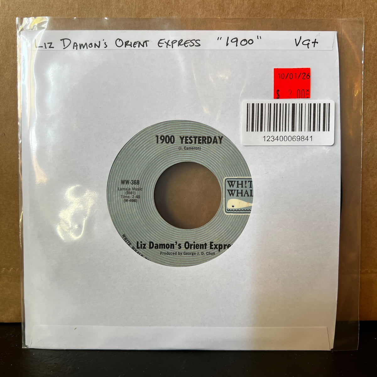 Used Vinyl: Liz Damon's Orient Express "1900 Yesterday" 7"