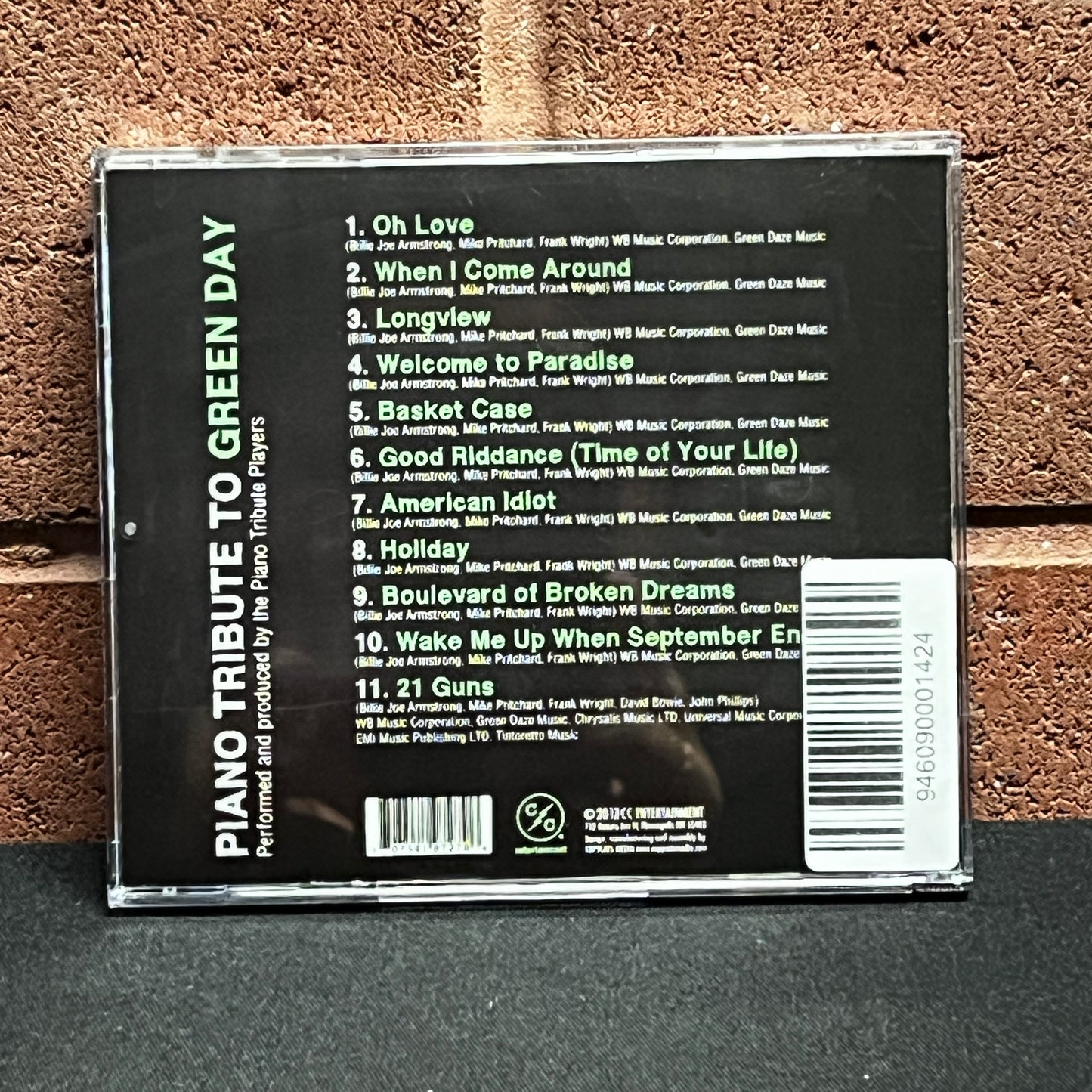Used CD: The Piano Tribute Players "Piano Tribute to Green Day" CD (2012 US Press)