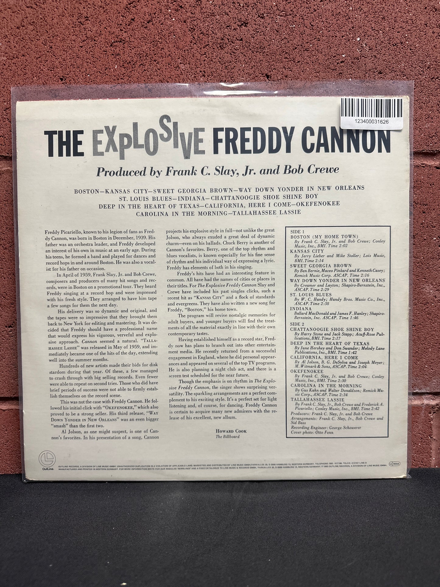 Used Vinyl:  Freddy Cannon ”The Explosive!  Freddy Cannon” LP