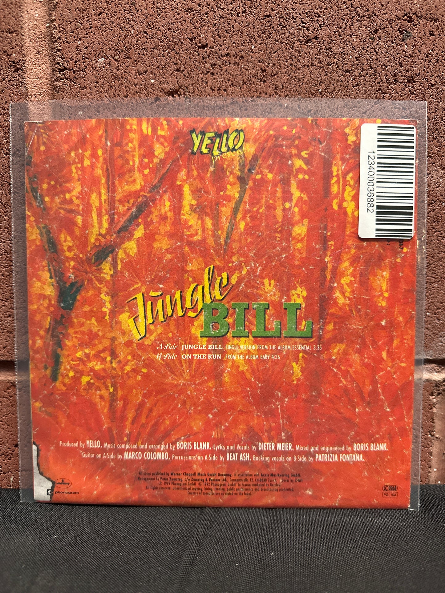 Used Vinyl:  Yello ”Jungle Bill” 7"