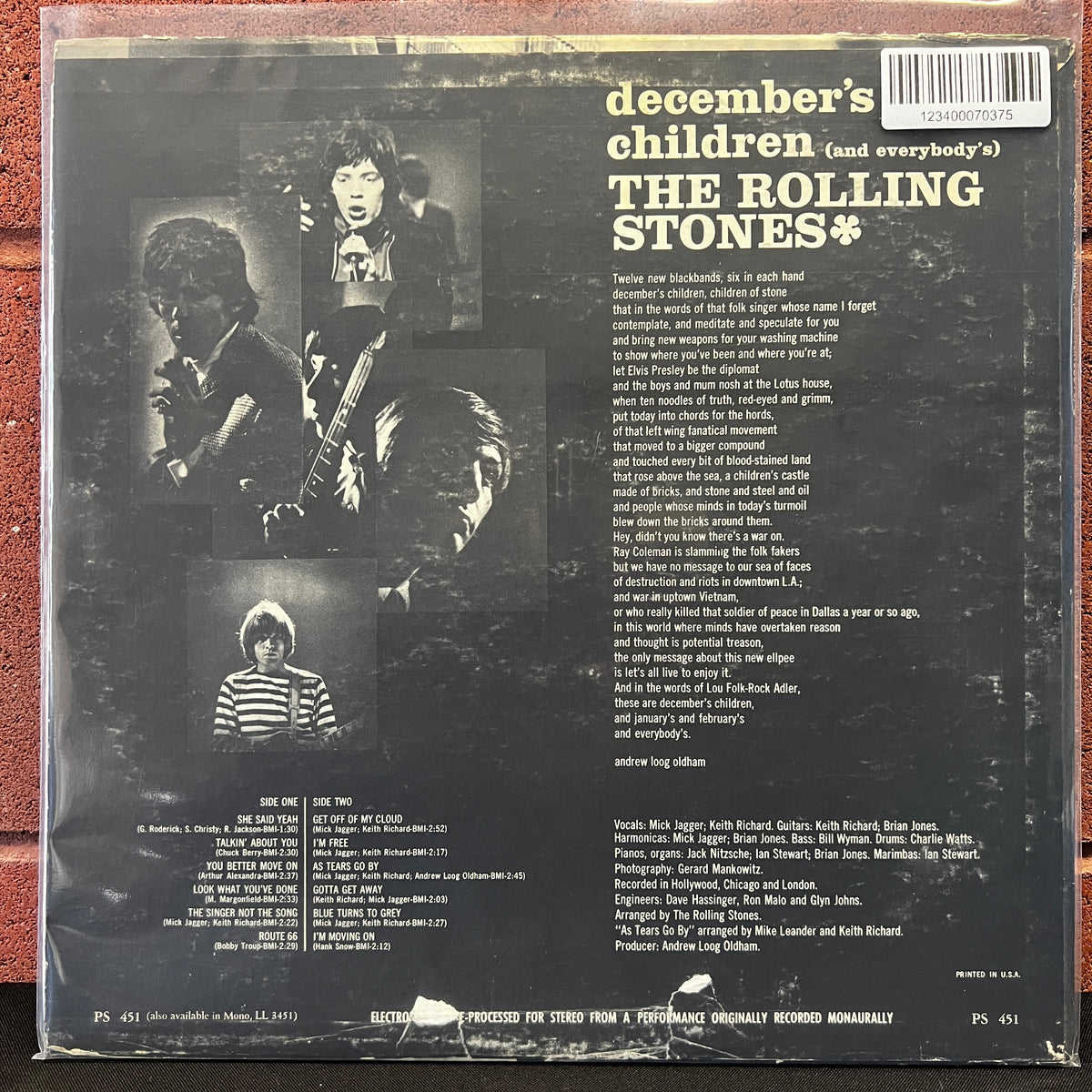 Used Vinyl: Rolling Stones "December's Children (And Everybody's)" LP (Late 60's/Early 70's US pressing)) (Copy)