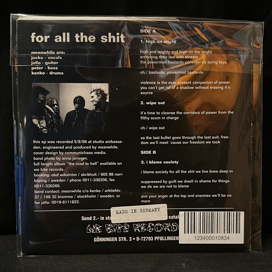 Used Vinyl:  Meanwhile ”For All The Shit” 7"