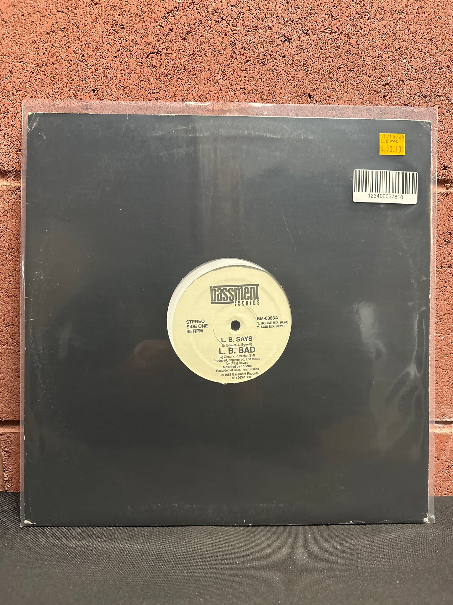 Used Vinyl:  L.B. Bad ”L.B. Says” 12"