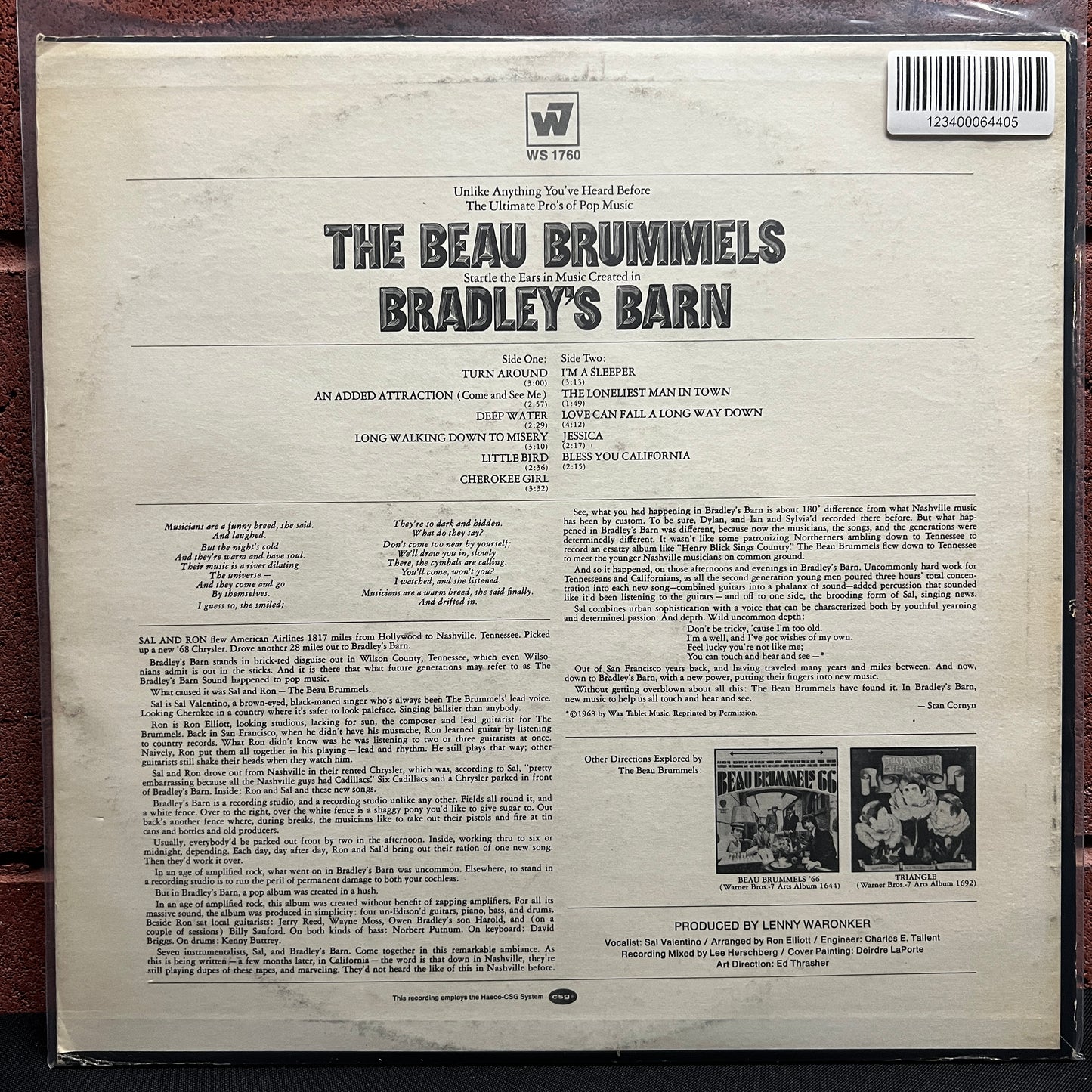 Used Vinyl: The Beau Brummels ‎"Bradley's Barn" LP (1968 Press)