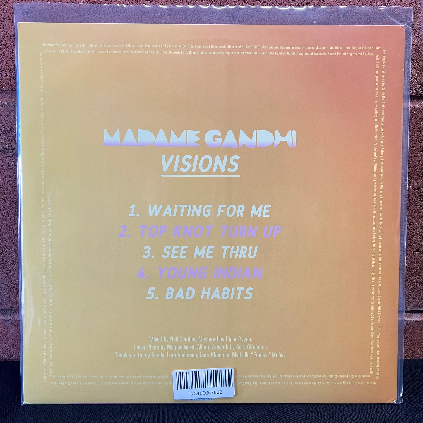 Used Vinyl: Madame Gandhi "Visions" 12" EP (Clear pink vinyl)