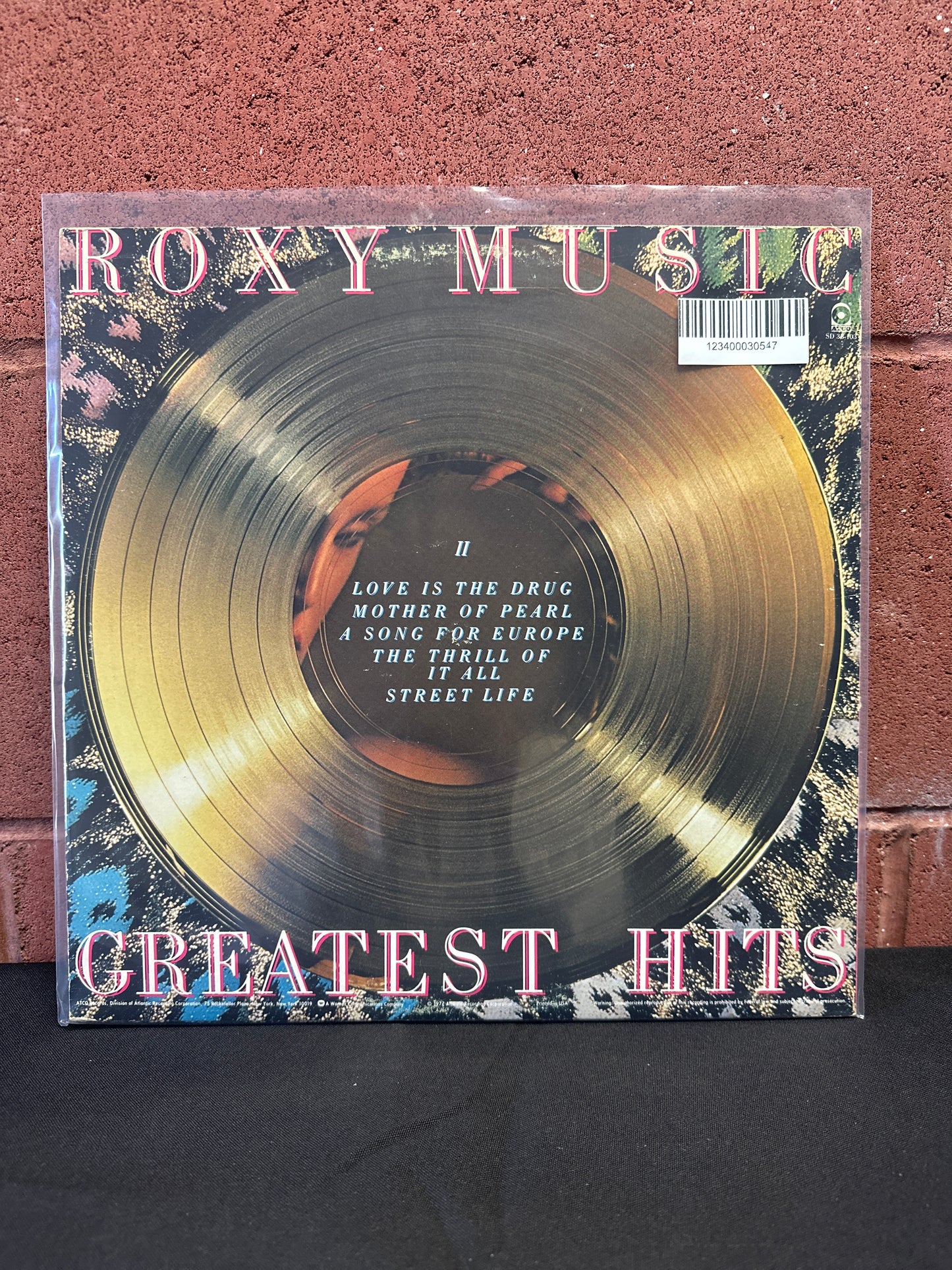 Used Vinyl:  Roxy Music ”Greatest Hits” LP