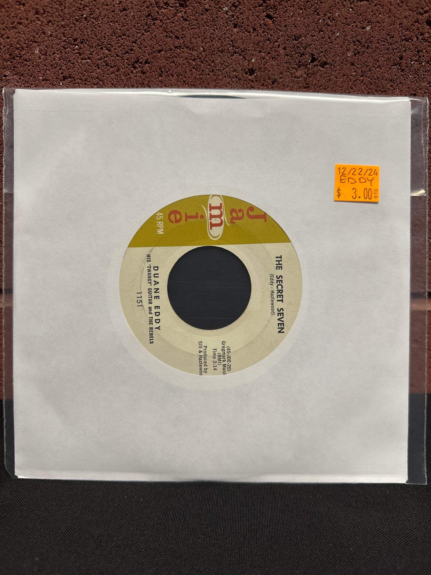 Used Vinyl:  Duane Eddy And The Rebels ”Shazam! / The Secret Seven” 7"