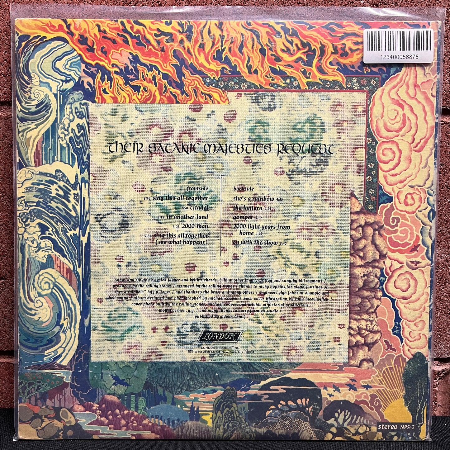 Used Vinyl: The Rolling Stones "Their Satanic Majesties Request" LP (Late 60's Non-Lenticular Press)