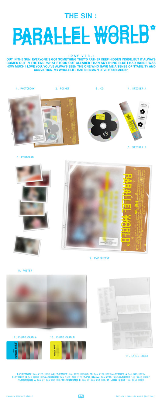 PRE-ORDER: ENHYPEN "THE SIN : PARALLEL WORLD [DAY Ver.]" CD