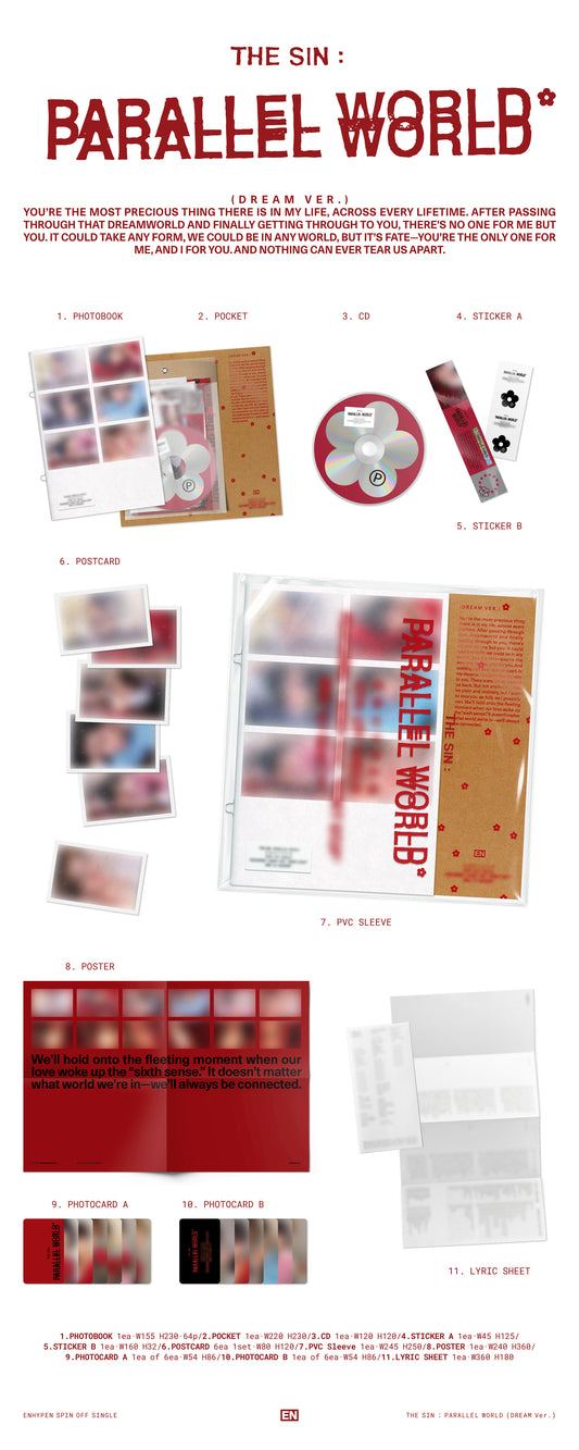 PRE-ORDER: ENHYPEN "THE SIN : PARALLEL WORLD [DREAM Ver.]" CD