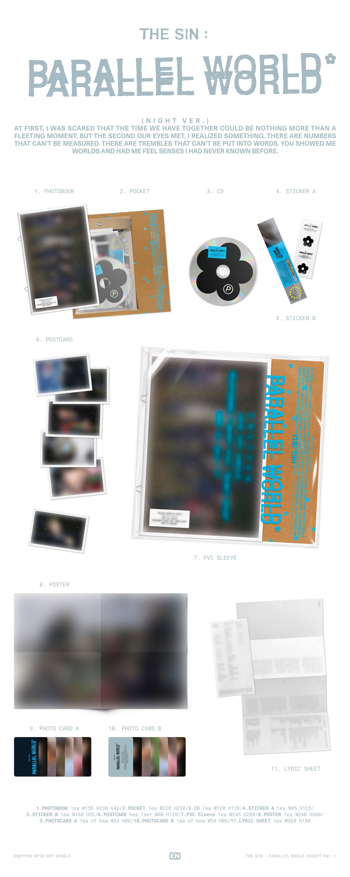 PRE-ORDER: ENHYPEN "THE SIN : PARALLEL WORLD [NIGHT Ver.]" CD
