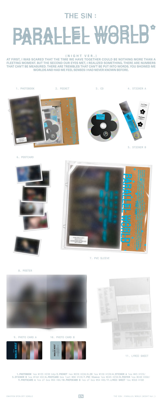 PRE-ORDER: ENHYPEN "THE SIN : PARALLEL WORLD [NIGHT Ver.]" CD