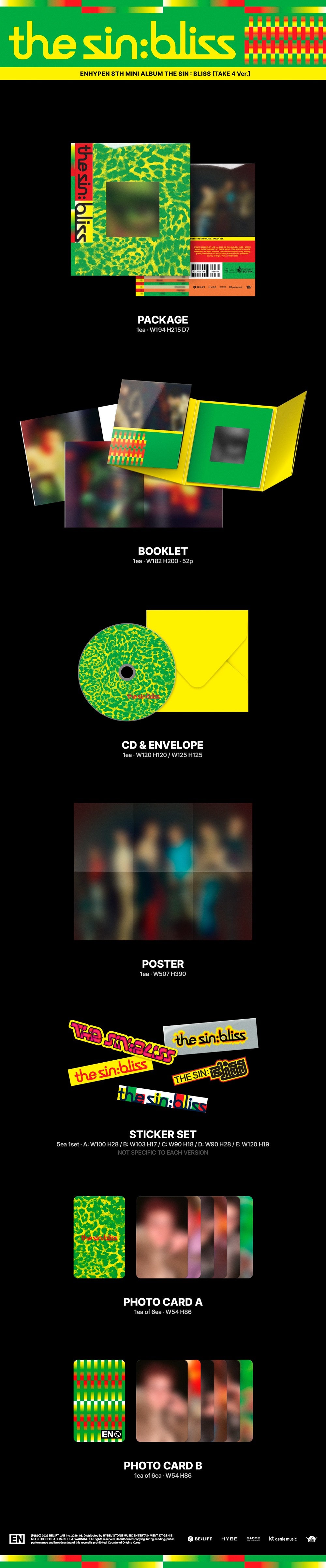 PRE-ORDER: ENHYPEN "THE SIN : BLISS" CD (TAKE 4 Ver.)