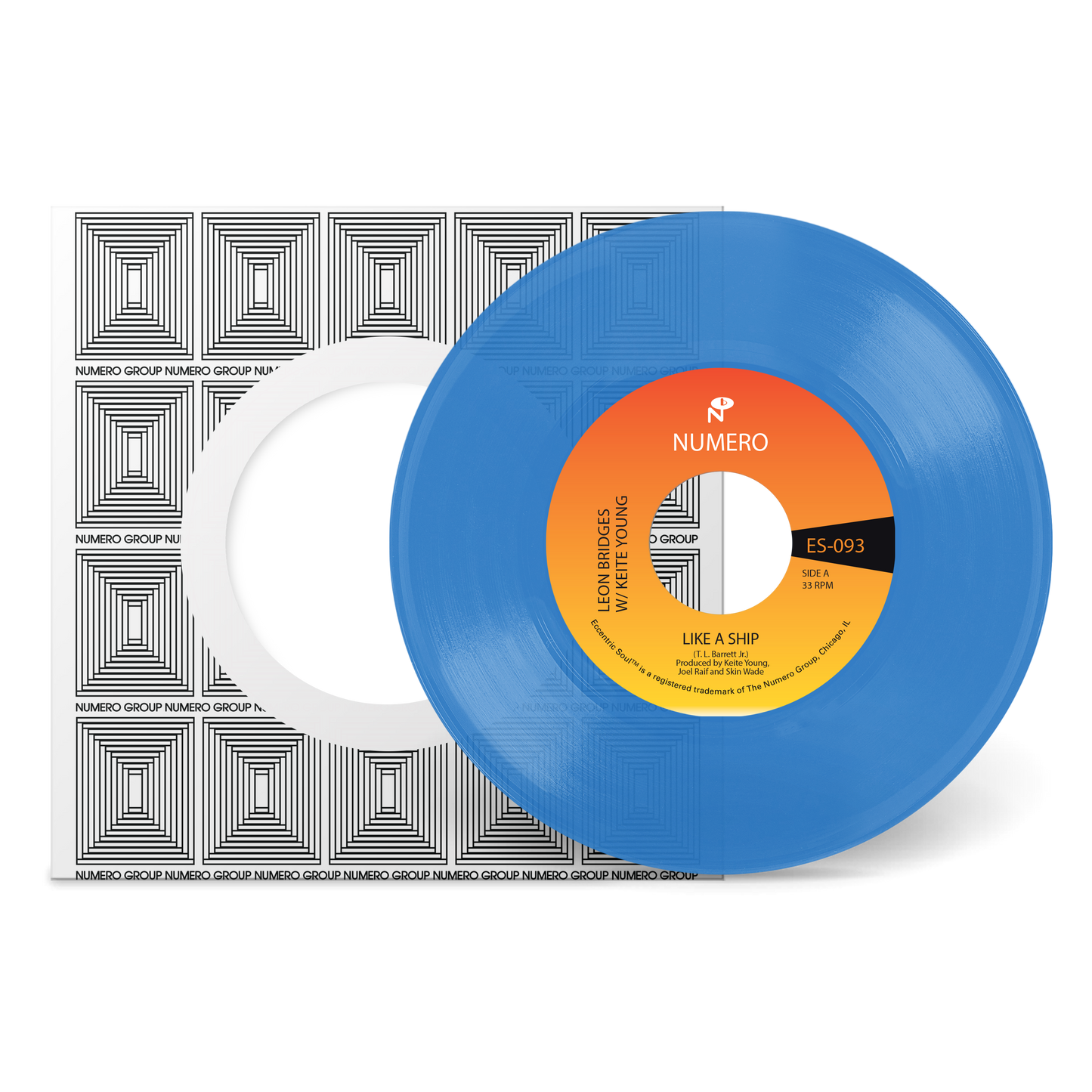 Leon Bridges & Pastor T. L. Barrett "Like A Ship" 7" (Clear Blue)