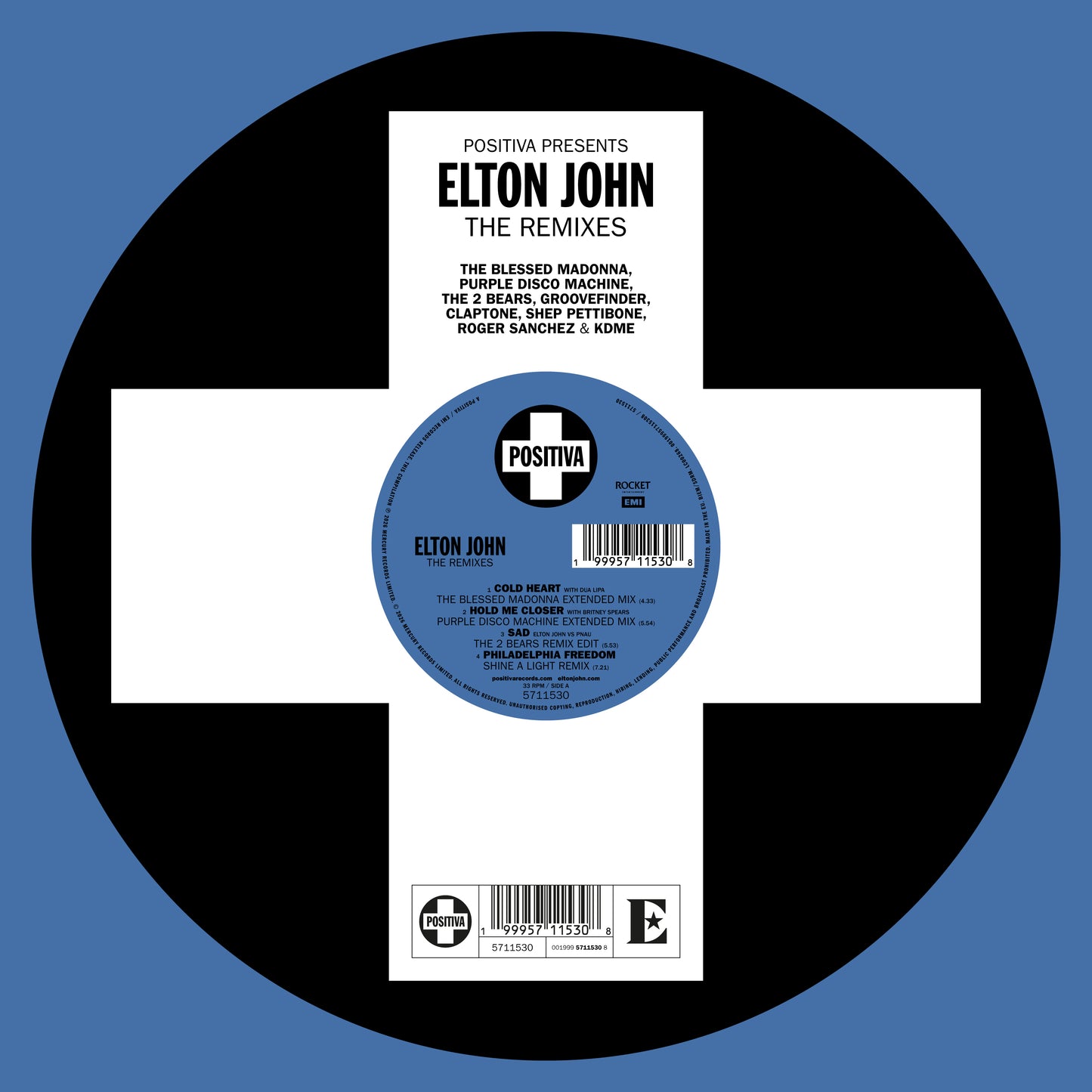 Elton John "Positiva Presents: Elton John - The Remixes" LP (Color Vinyl) (RSD 2026)