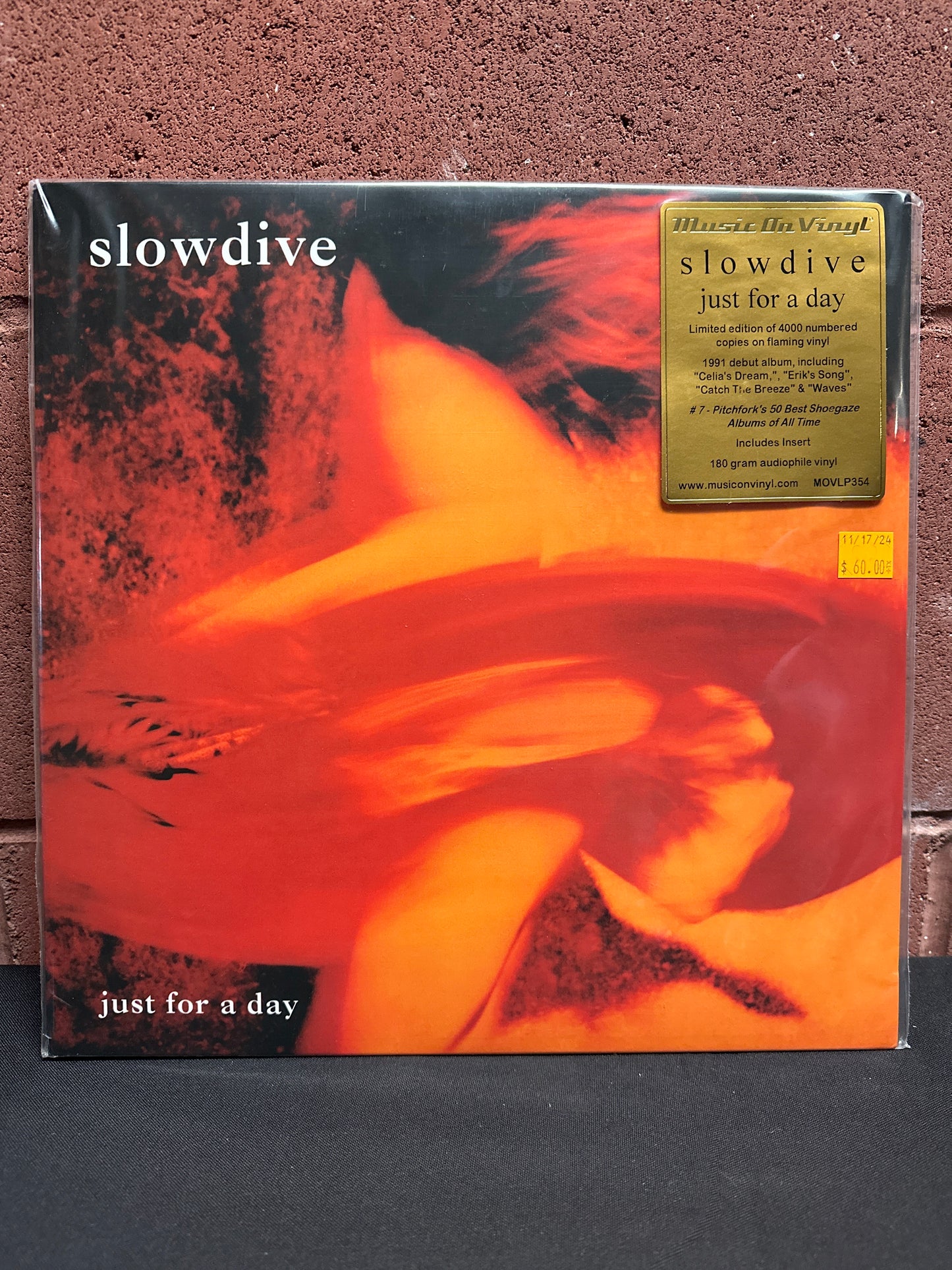 Used Vinyl:  Slowdive ”Just For A Day” LP (Colored vinyl)