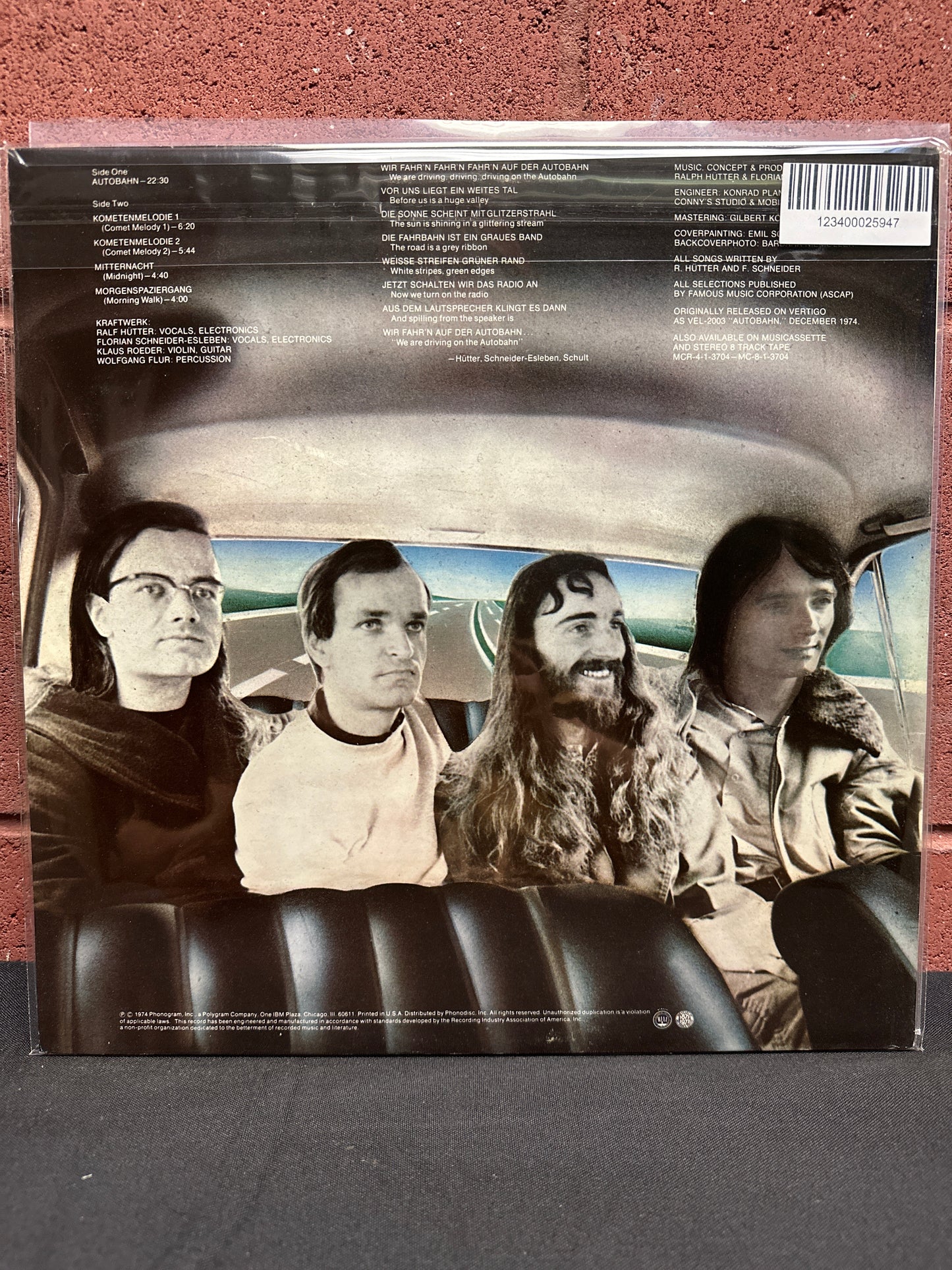 Used Vinyl:  Kraftwerk ”Autobahn” LP