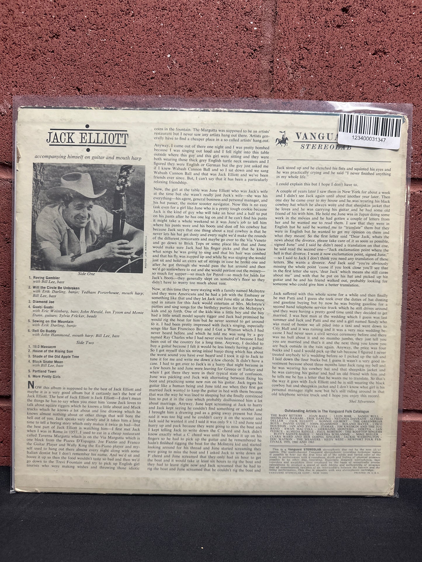 Used Vinyl:  Ramblin' Jack Elliott ”Jack Elliott” LP