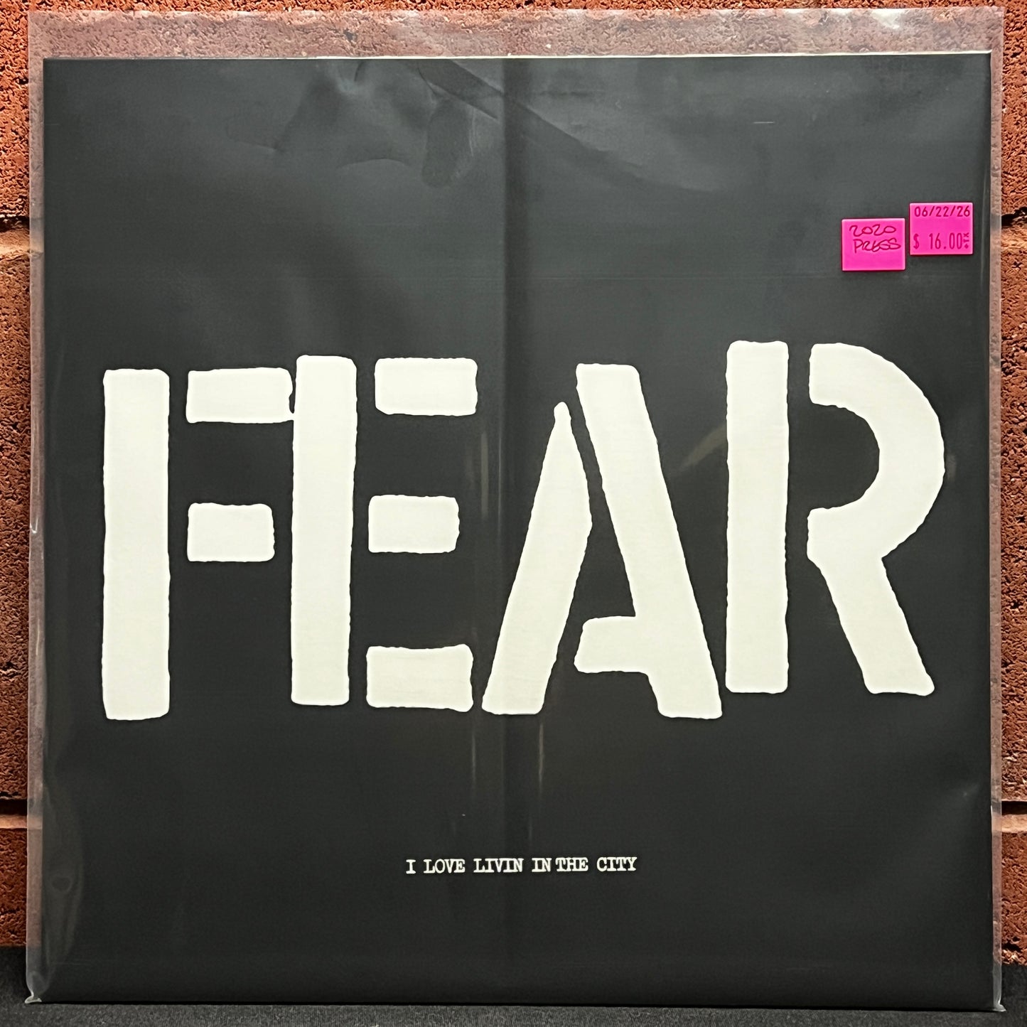 Used Vinyl: Fear "I Love Livin In The City" 12" (2020 Press)