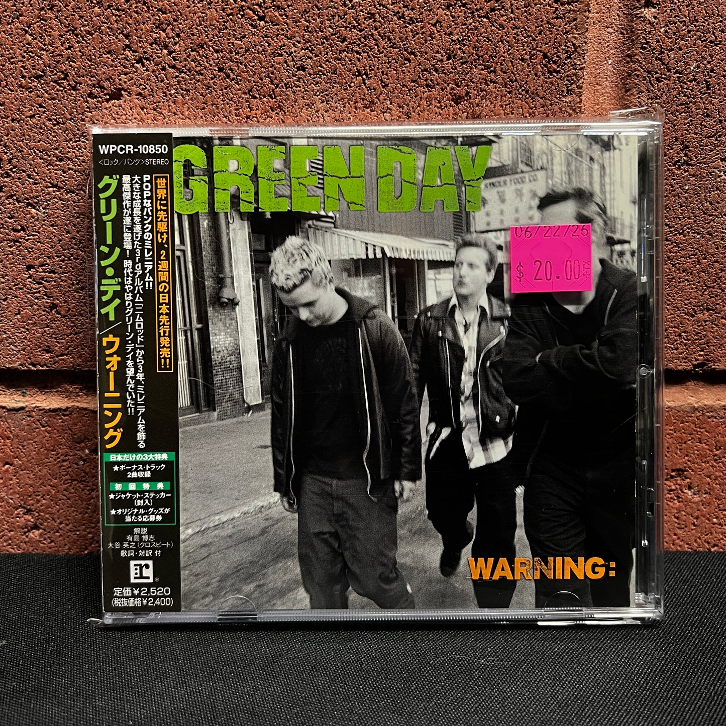 Used CD: Green Day "Warning" CD (2000 Japanese Press w/ Bonus Tracks)