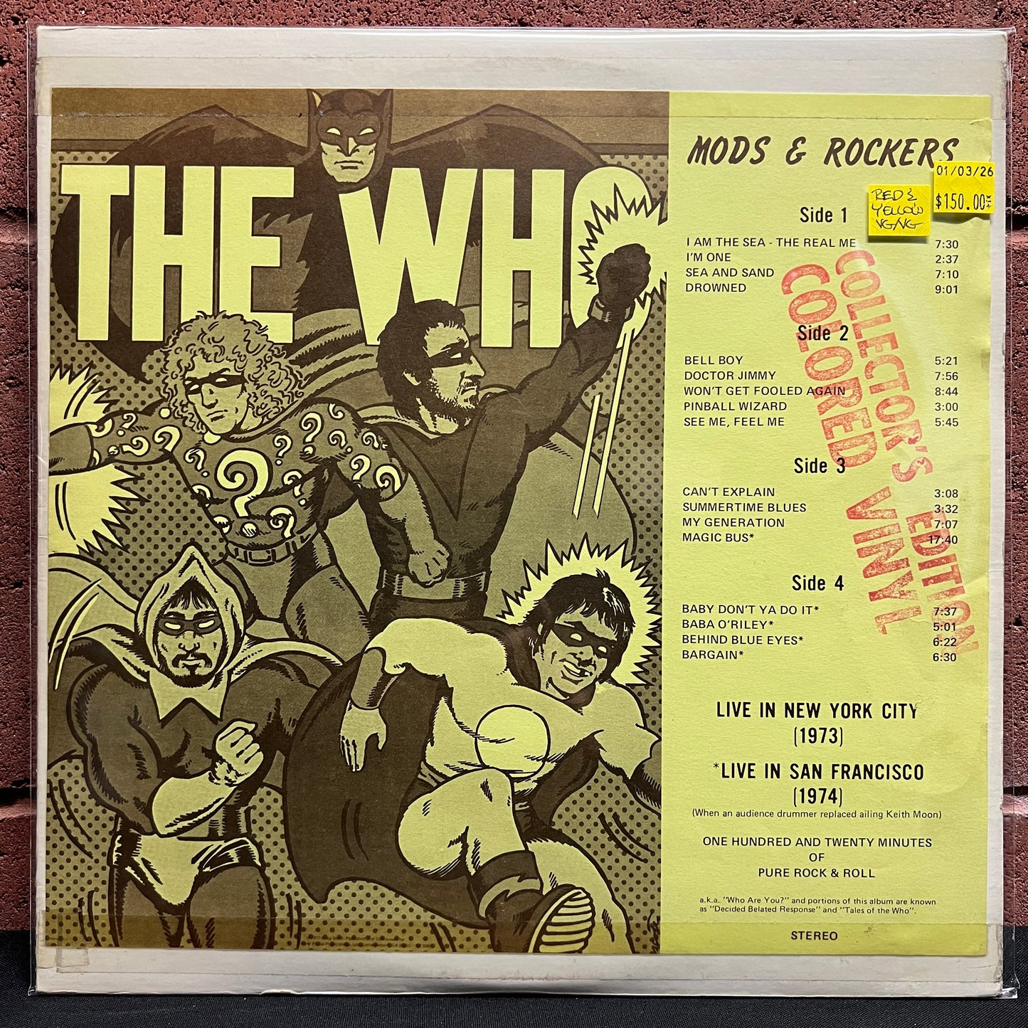 Used Vinyl: The Who "Mods & Rockers" 2xLP (Red & Yellow Vinyl - Live in NYC 1973 / Live In SF 1974)