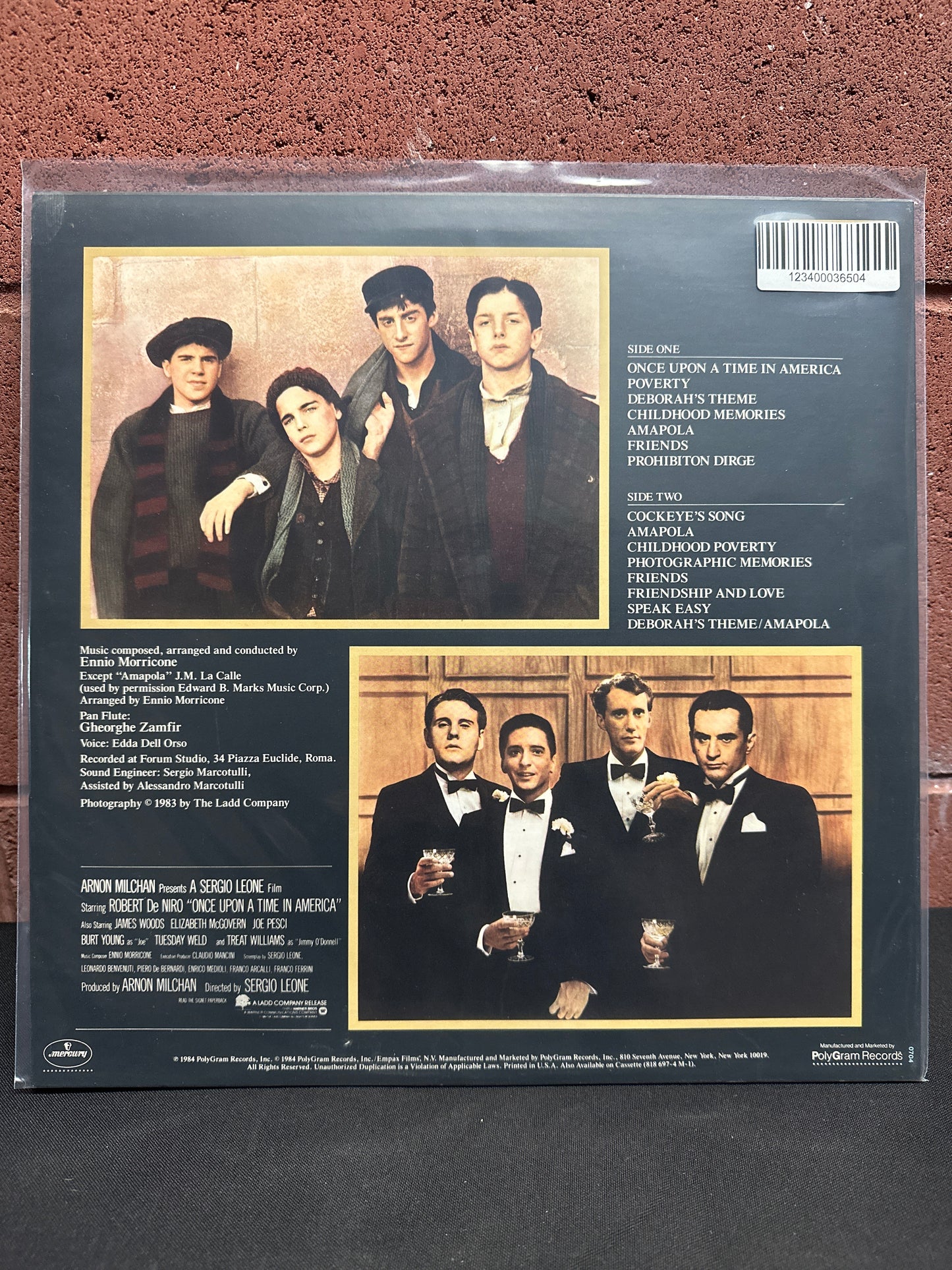 Used Vinyl:  Ennio Morricone ”Once Upon A Time In America (Original Motion Picture Soundtrack)” LP