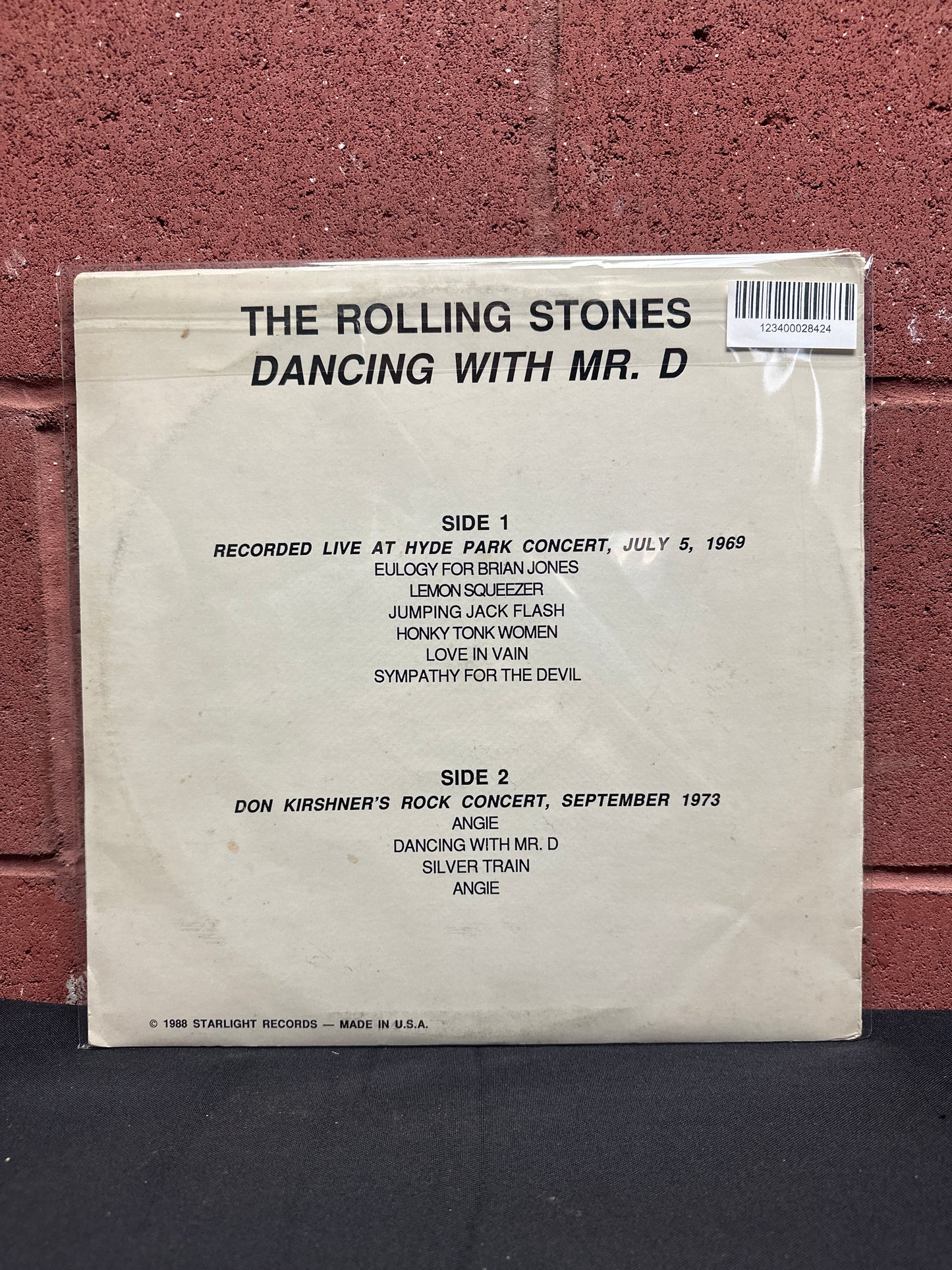 Used Vinyl:  Rolling Stones "Dancing With Mr.D" LP (Blue Vinyl)