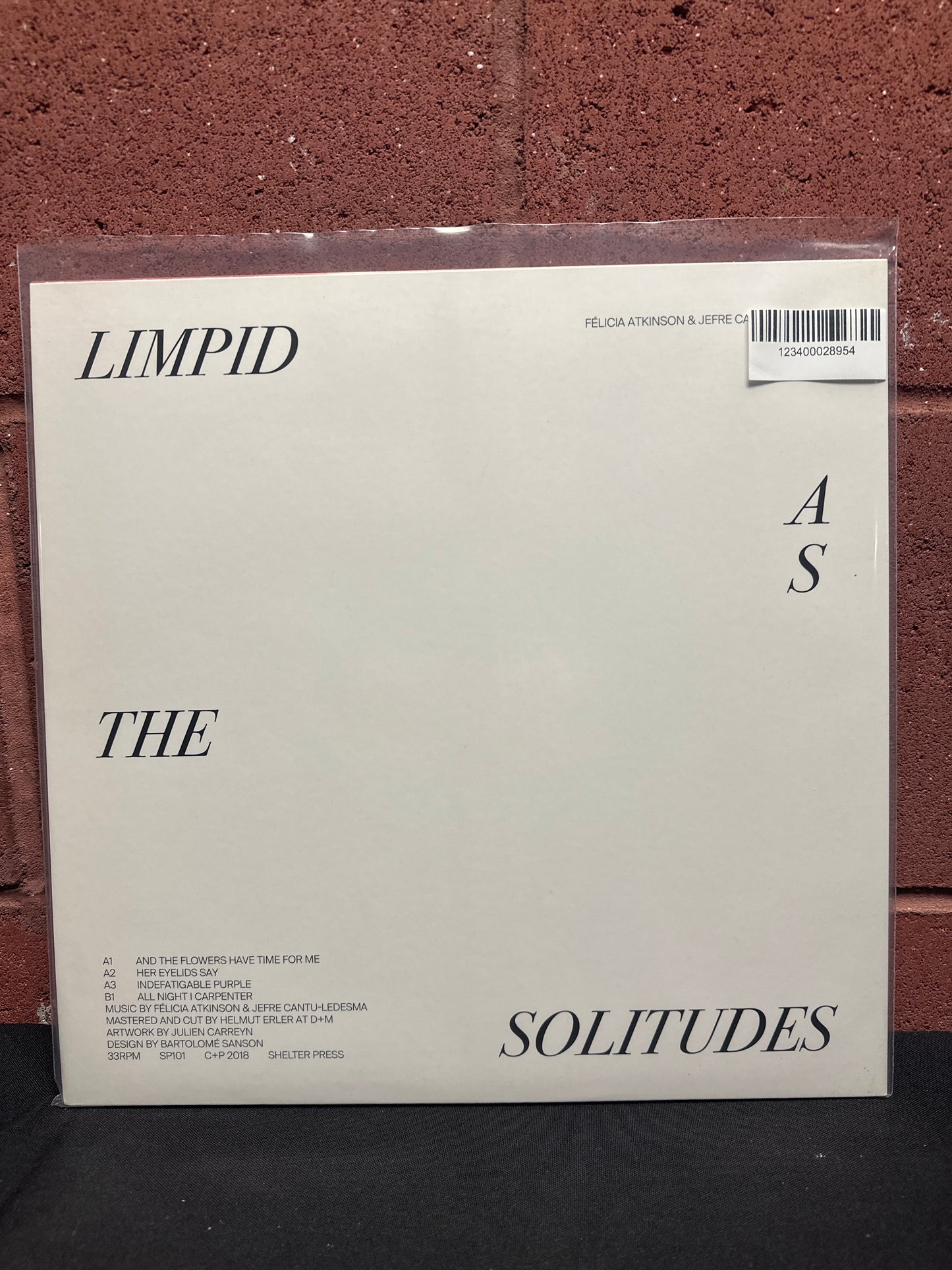 Used Vinyl:  Felicia Atkinson & Jefre Canti-Ledesma "Limid As The Solitudes" LP