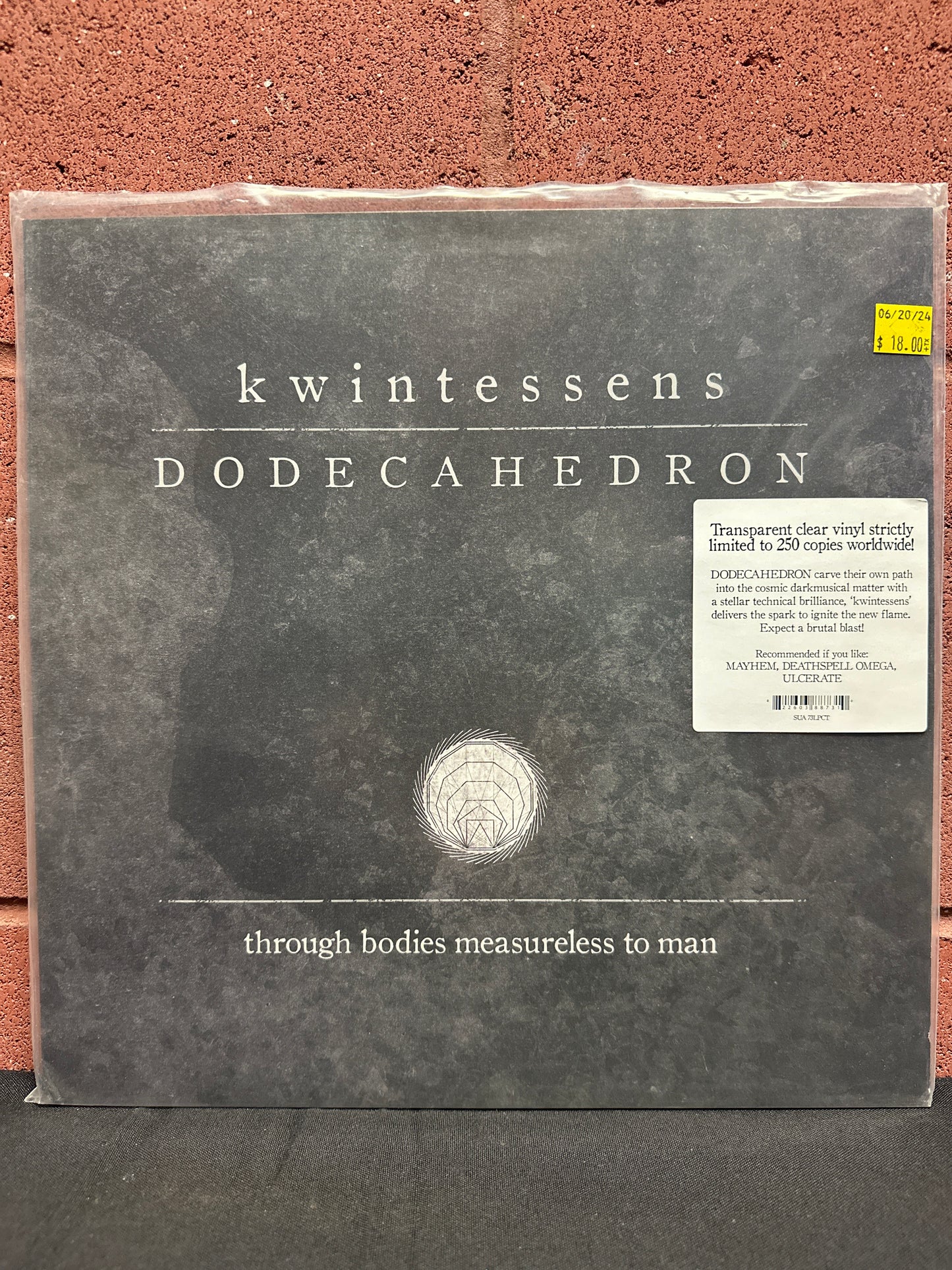 Used Vinyl:  Dodecahedron ”Kwintessens” LP (Clear vinyl)