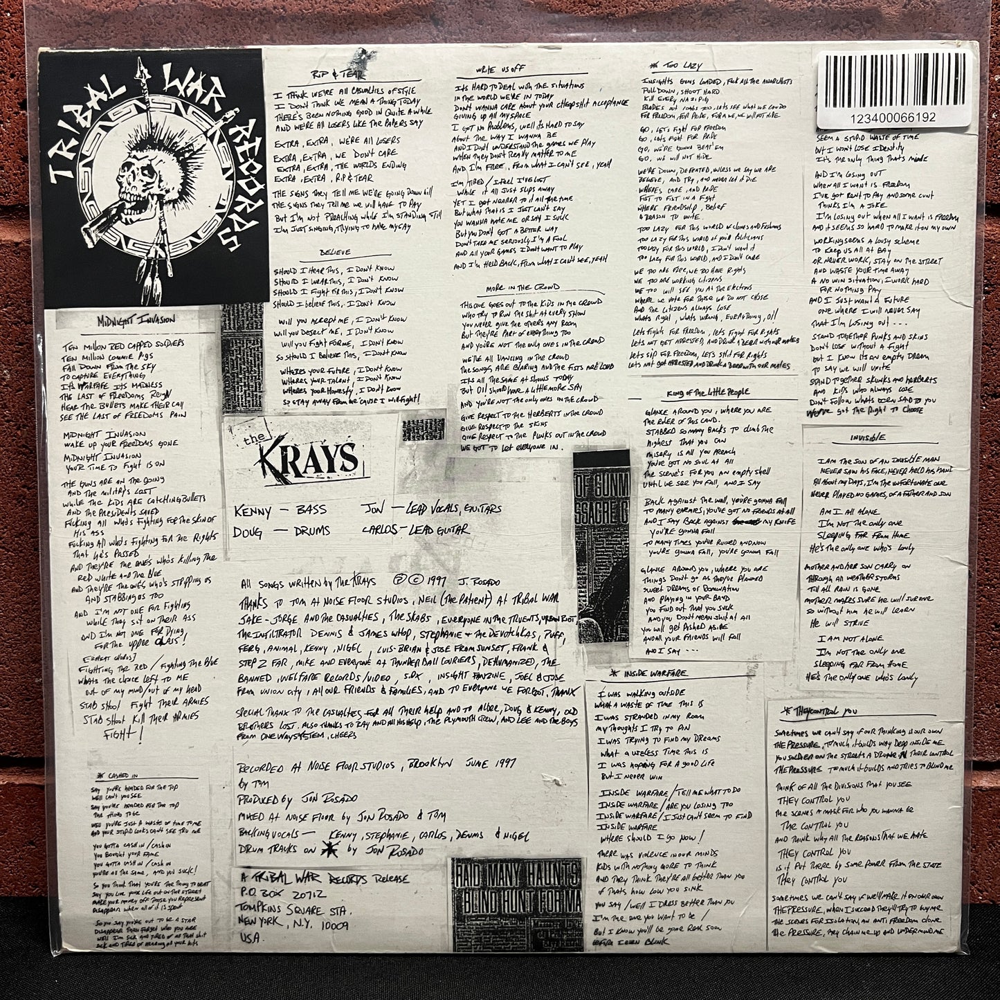 Used Vinyl: The Krays "Inside Warfare" LP (1998 Press)