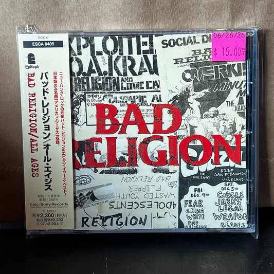 Used CD: Bad Religion "All Ages" CD (1995 Japanese Press w/ Bonus Track)