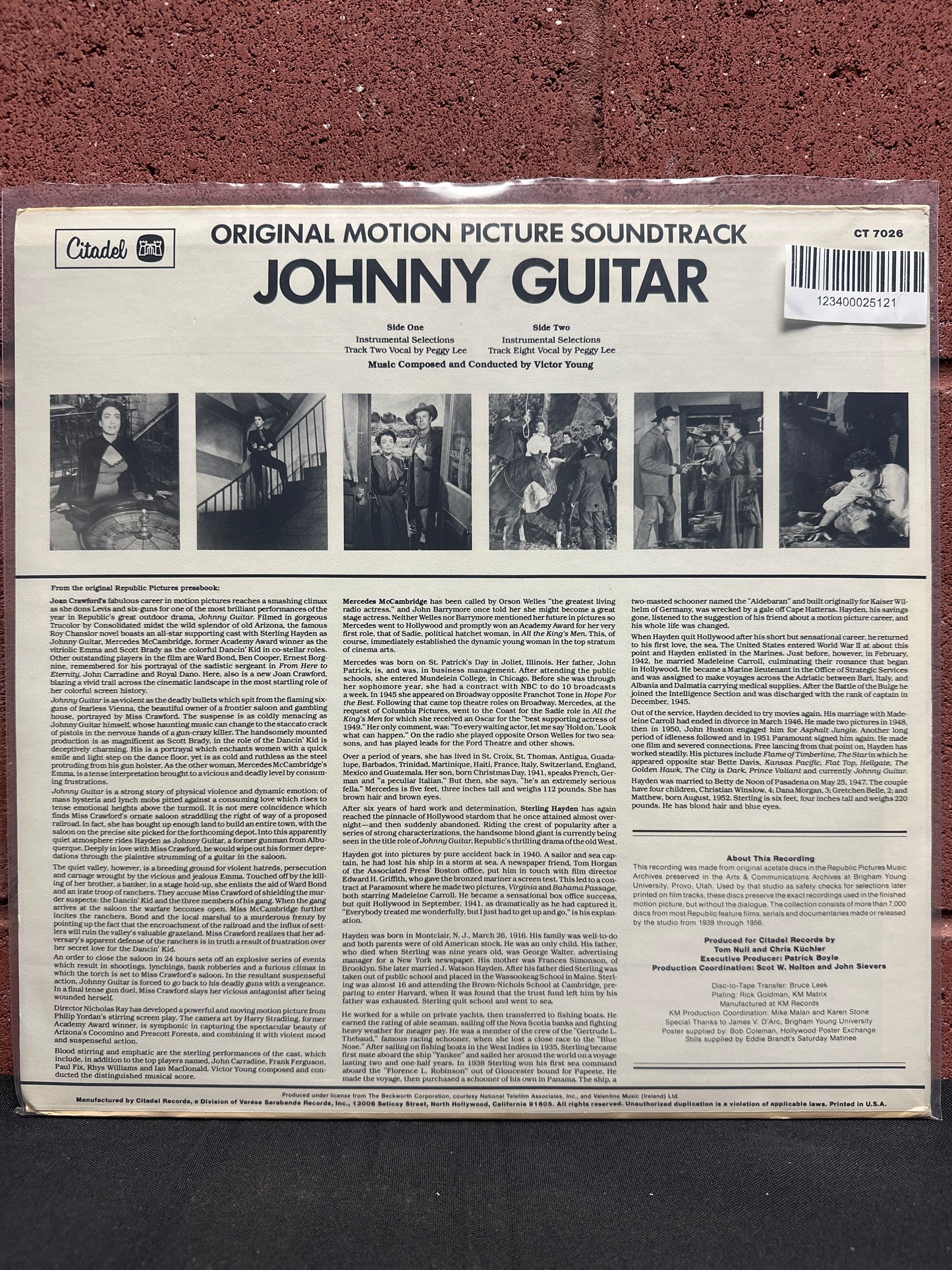 Used Vinyl:  Victor Young ”Johnny Guitar (Original Motion Picture Soundtrack)” LP