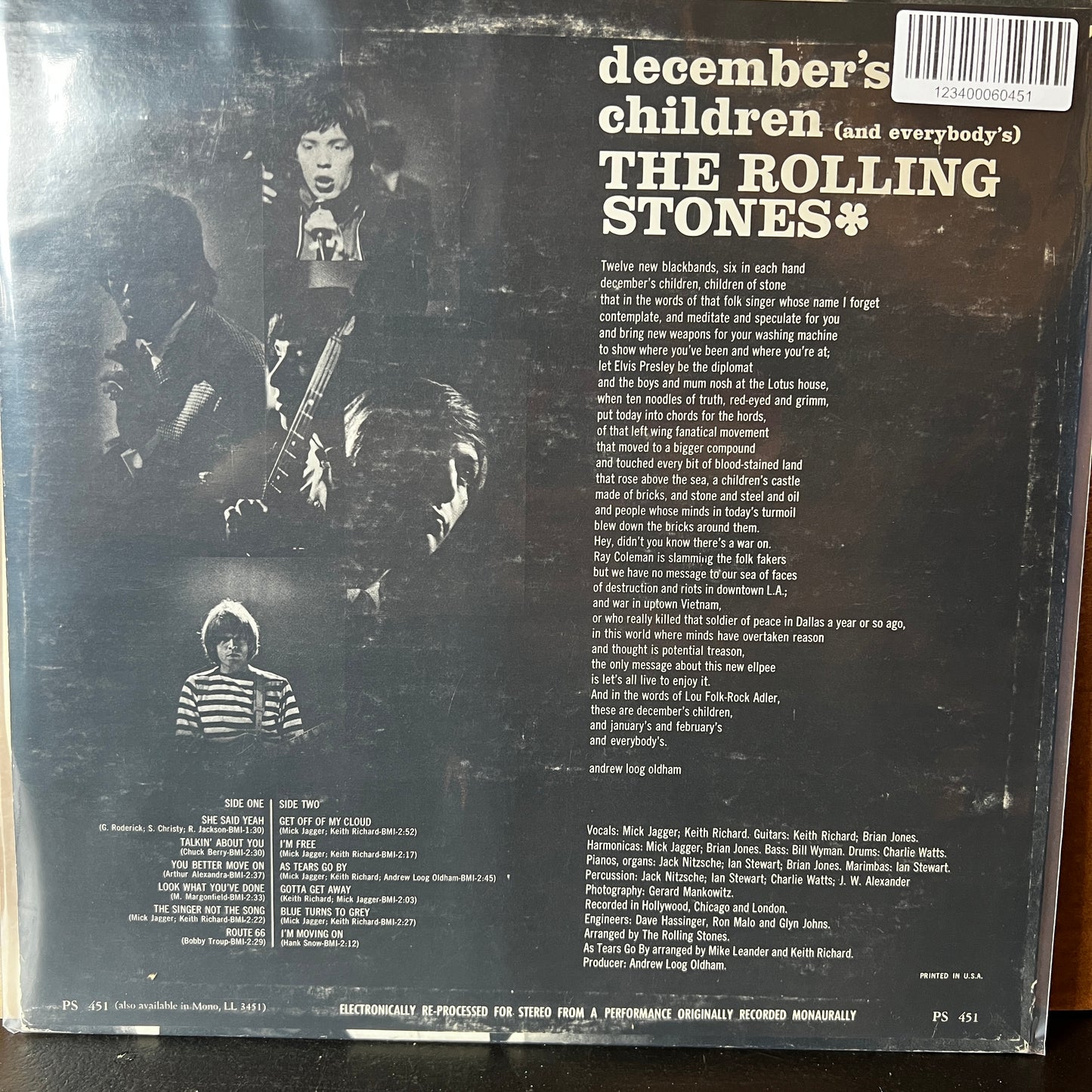 Used Vinyl: Rolling Stones ‎"December's Children (And Everybody's)" LP (70's Stereo US pressing)