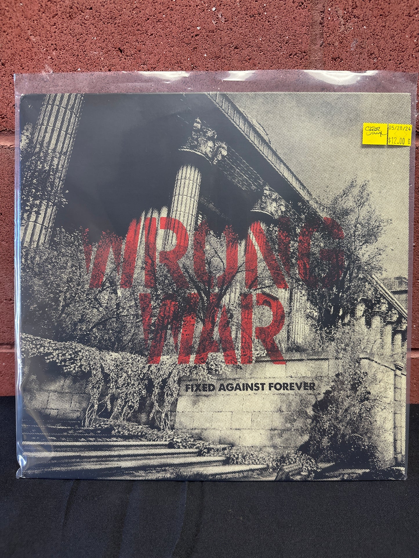 Used Vinyl:  Wrong War ”Fixed Against Forever” 12" (Clear vinyl)