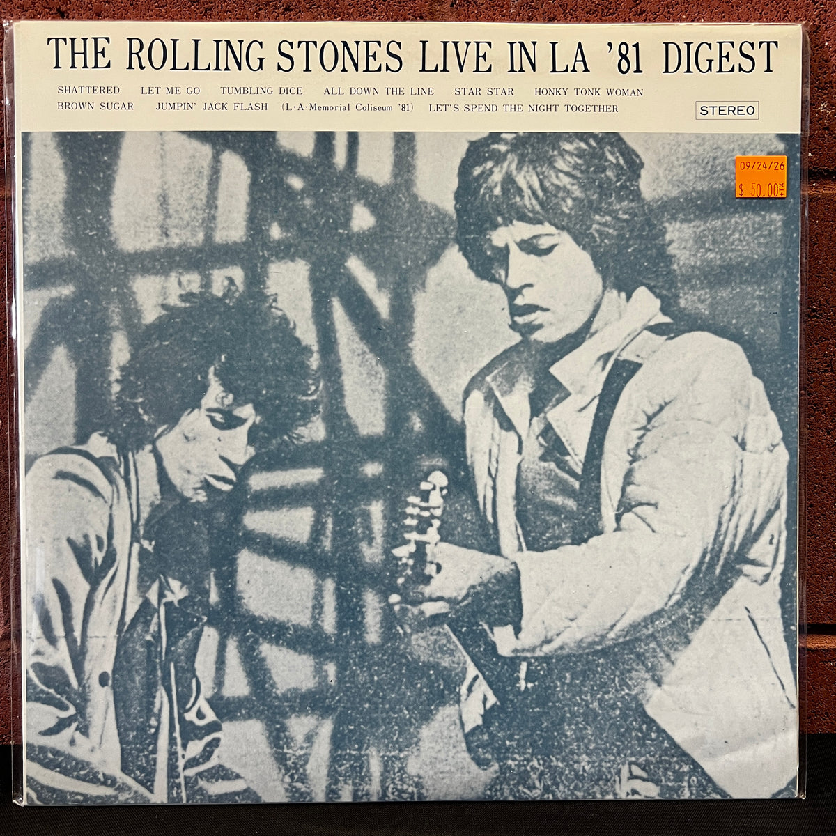 Used Vinyl: The Rolling Stones "Live in LA 10/9/1981 Digest" LP