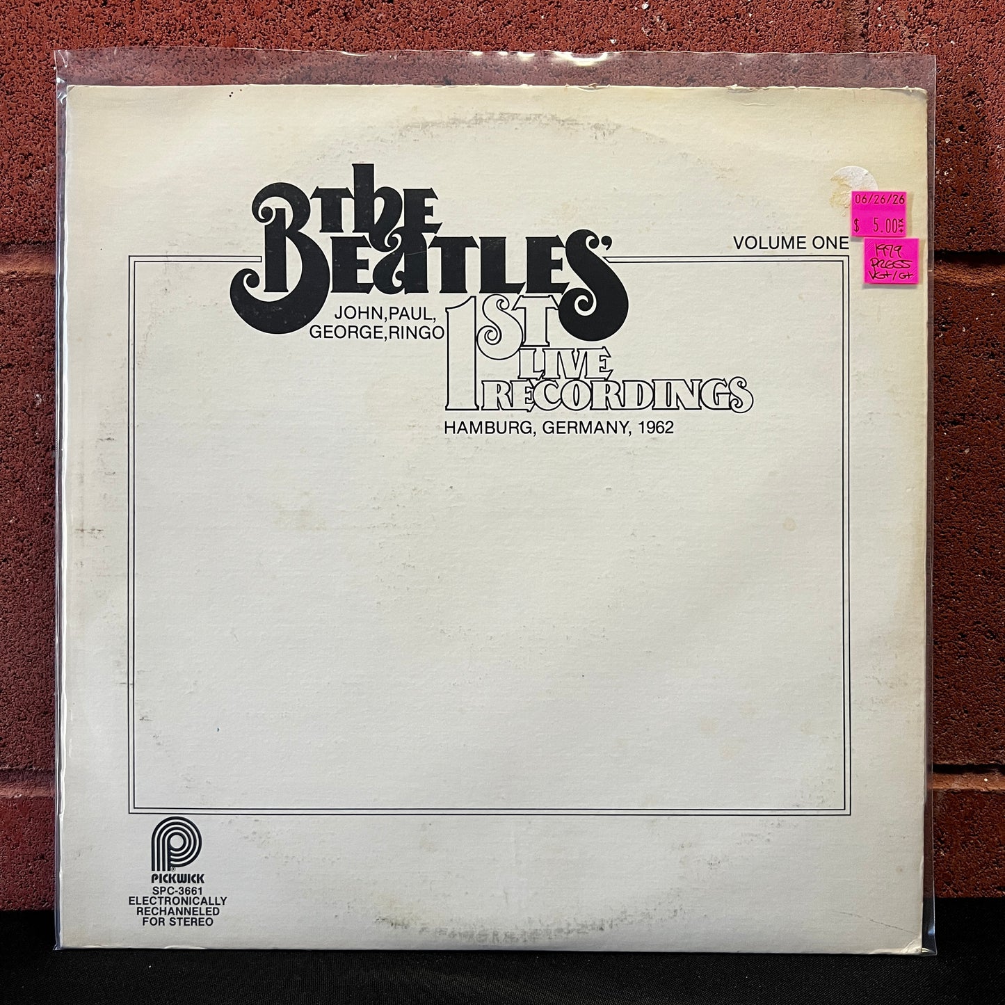 Used Vinyl: The Beatles "1st Live Recordings (Volume One)" LP (1979 Press)
