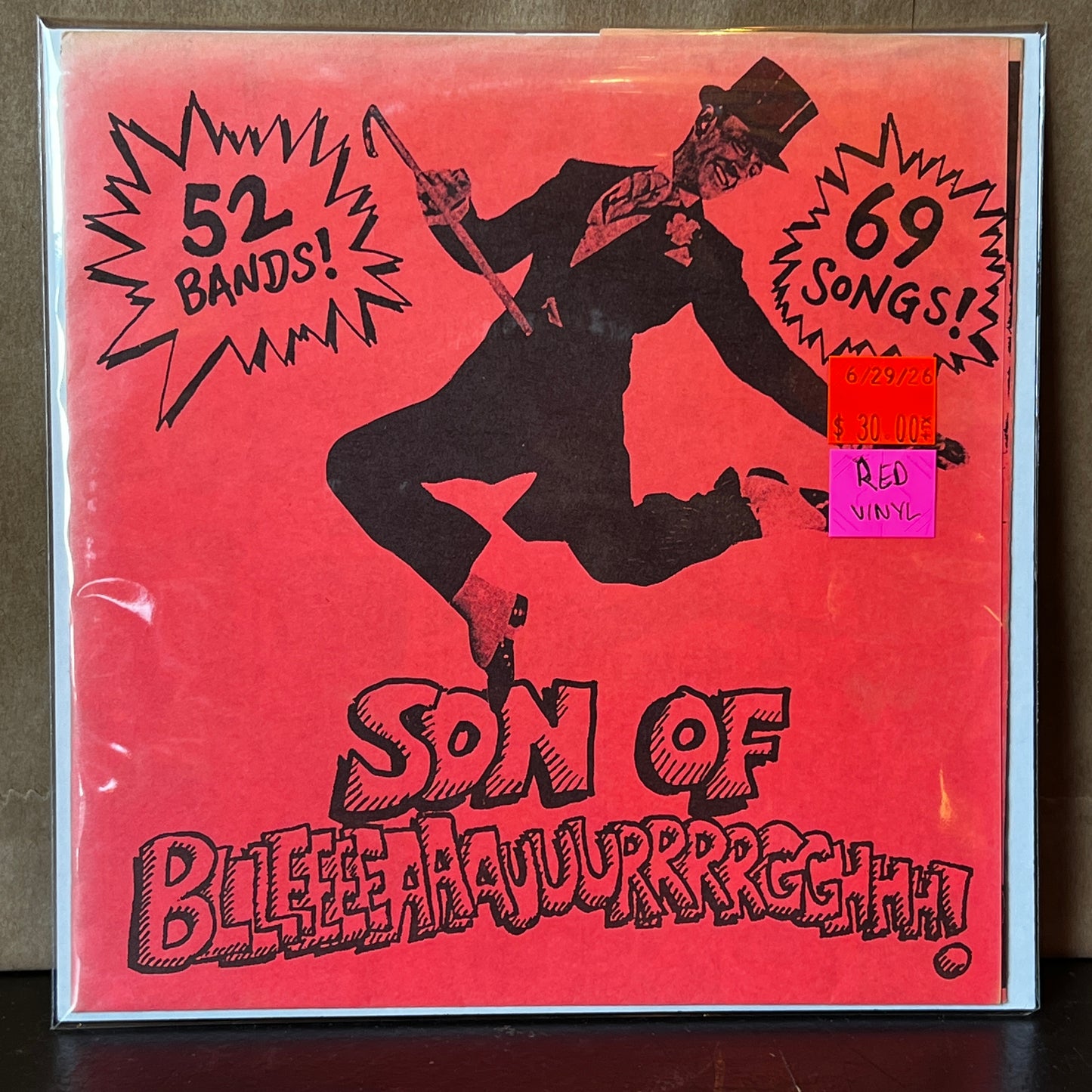 Used Vinyl: V/A "Son Of Bllleeeeaaauuurrrrgghhh!" 7" (1992 Red Vinyl on Slap-a-Ham)