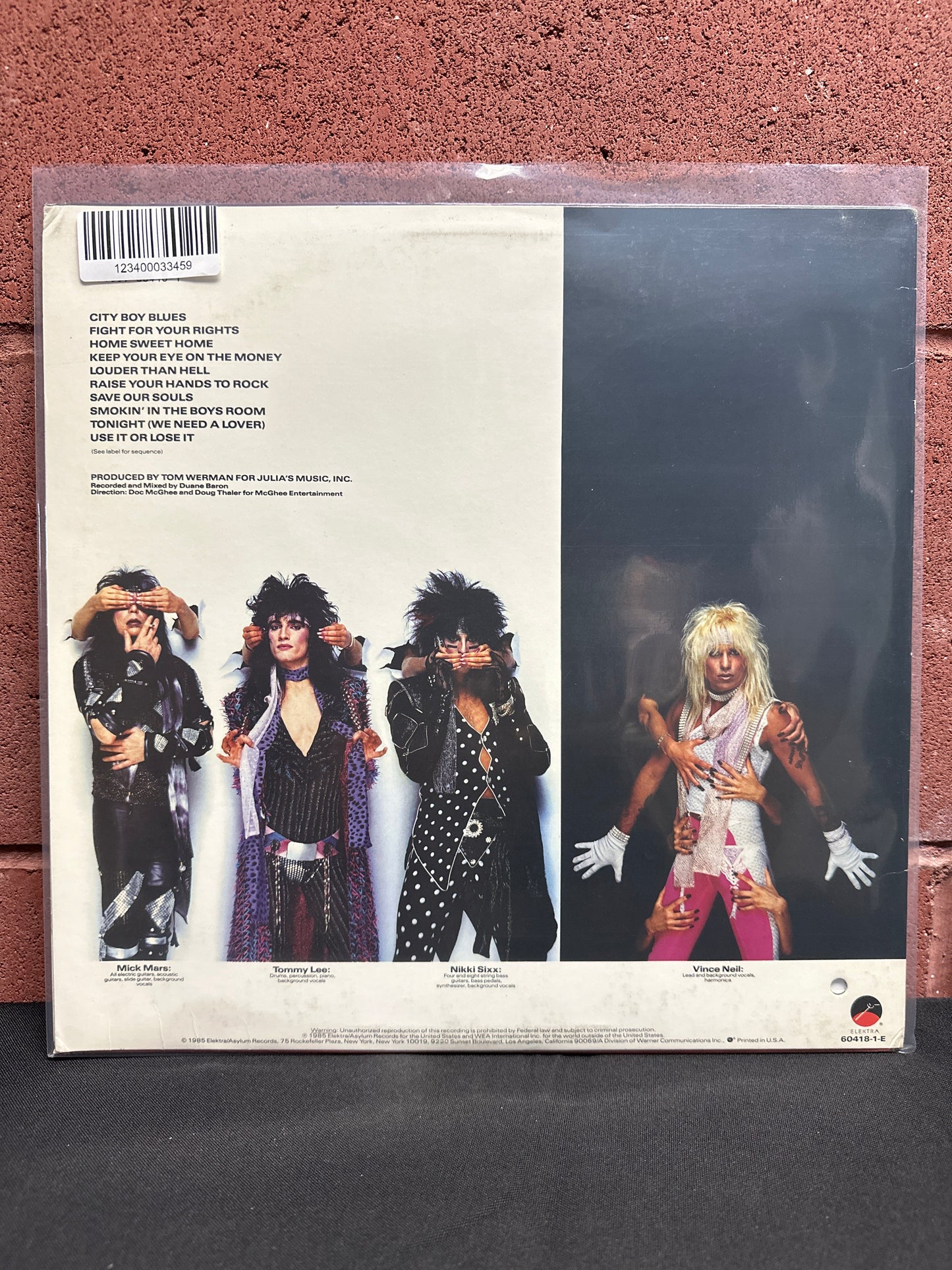 Used Vinyl:  Motley Crue ”Theatre Of Pain” LP