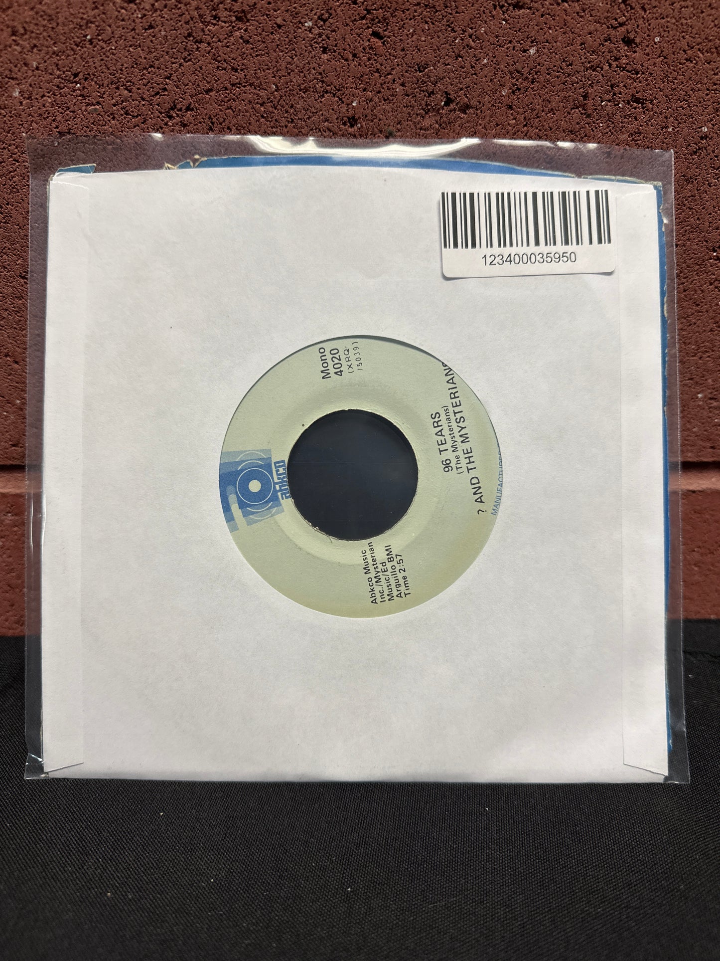 Used Vinyl:  ? & The Mysterians ”96 Tears / I Can't Get Enough Of You, Baby” 7"