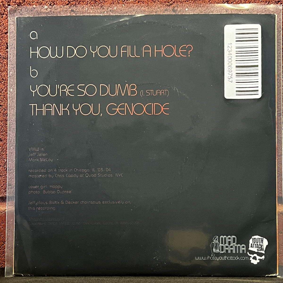Used Vinyl: VMW (Virgin Mega Whore) "VMW" 7" (Red vinyl)