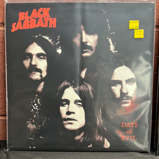 Used Vinyl:  Black Sabbath "Days of Evil" LP (Clear Vinyl)