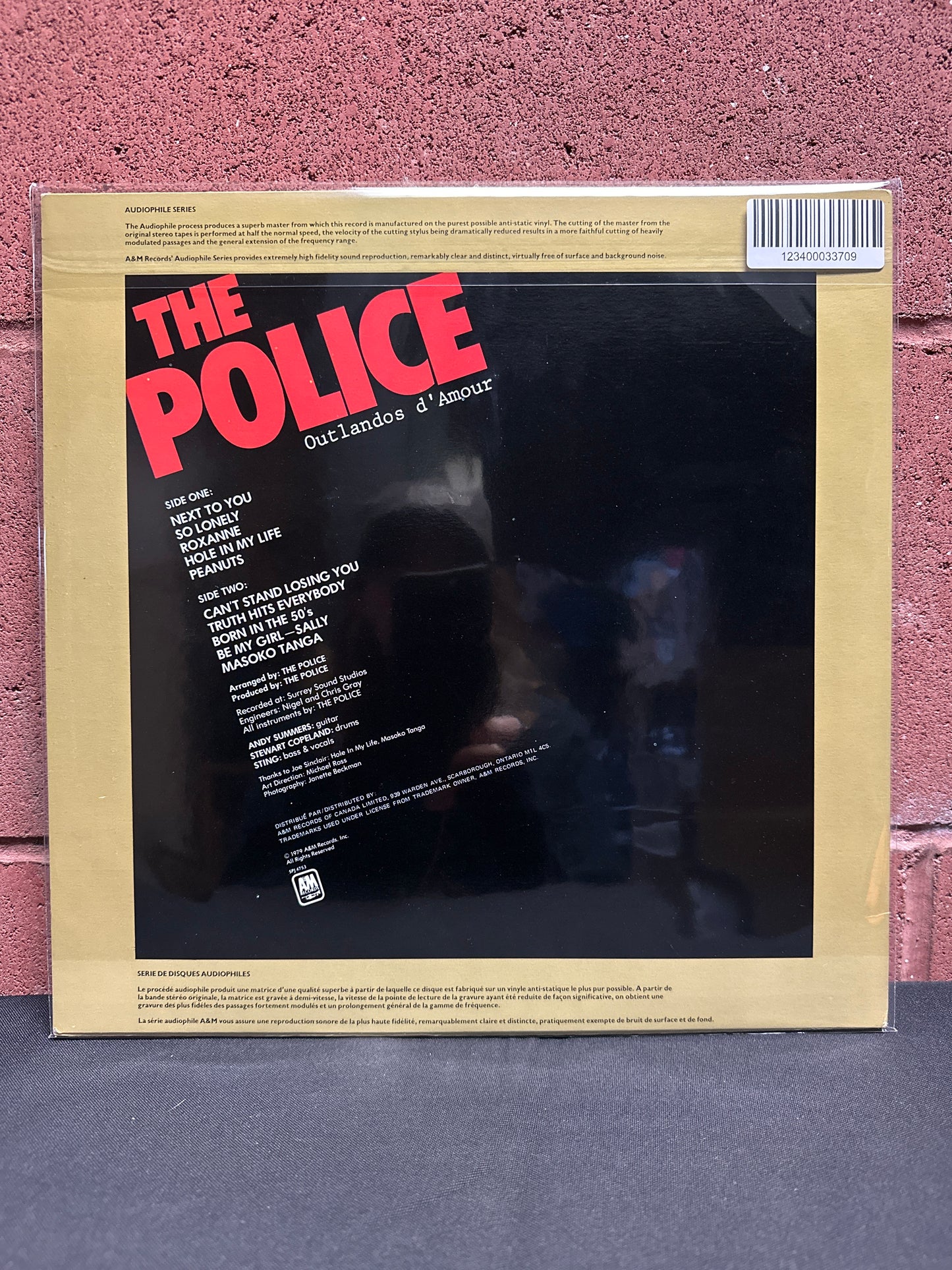 Used Vinyl:  The Police ”Outlandos D'Amour” LP (Audiophile pressing)