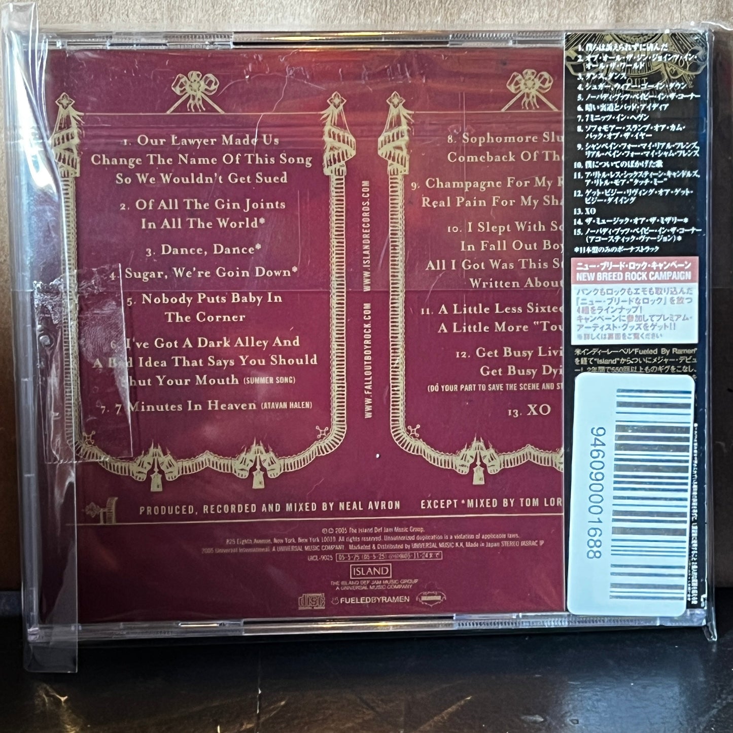 Used CD: Fall Out Boy "From Under The Cork Tree" CD (2005 Japanese Press)