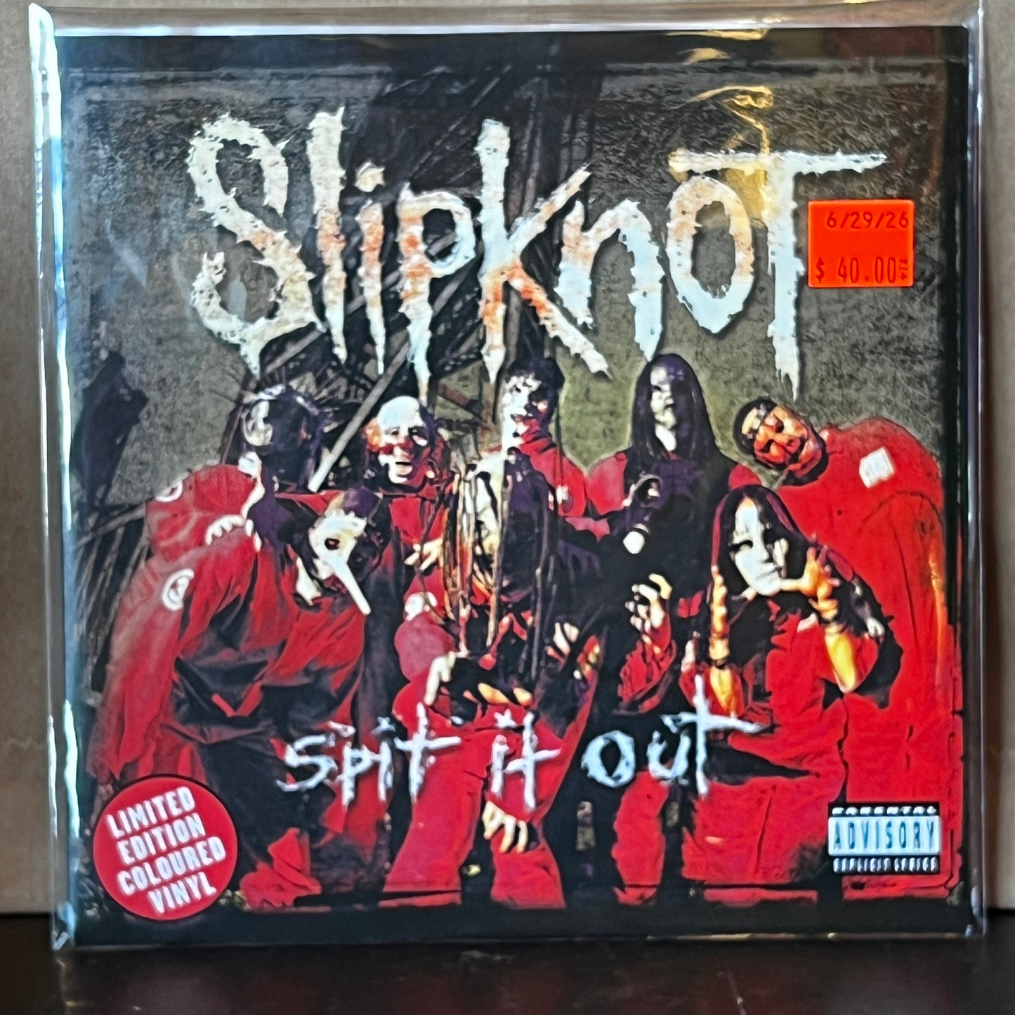 Used Vinyl: Slipknot "Spit It Out / Surfacing (Live)" 7" (Red Vinyl)