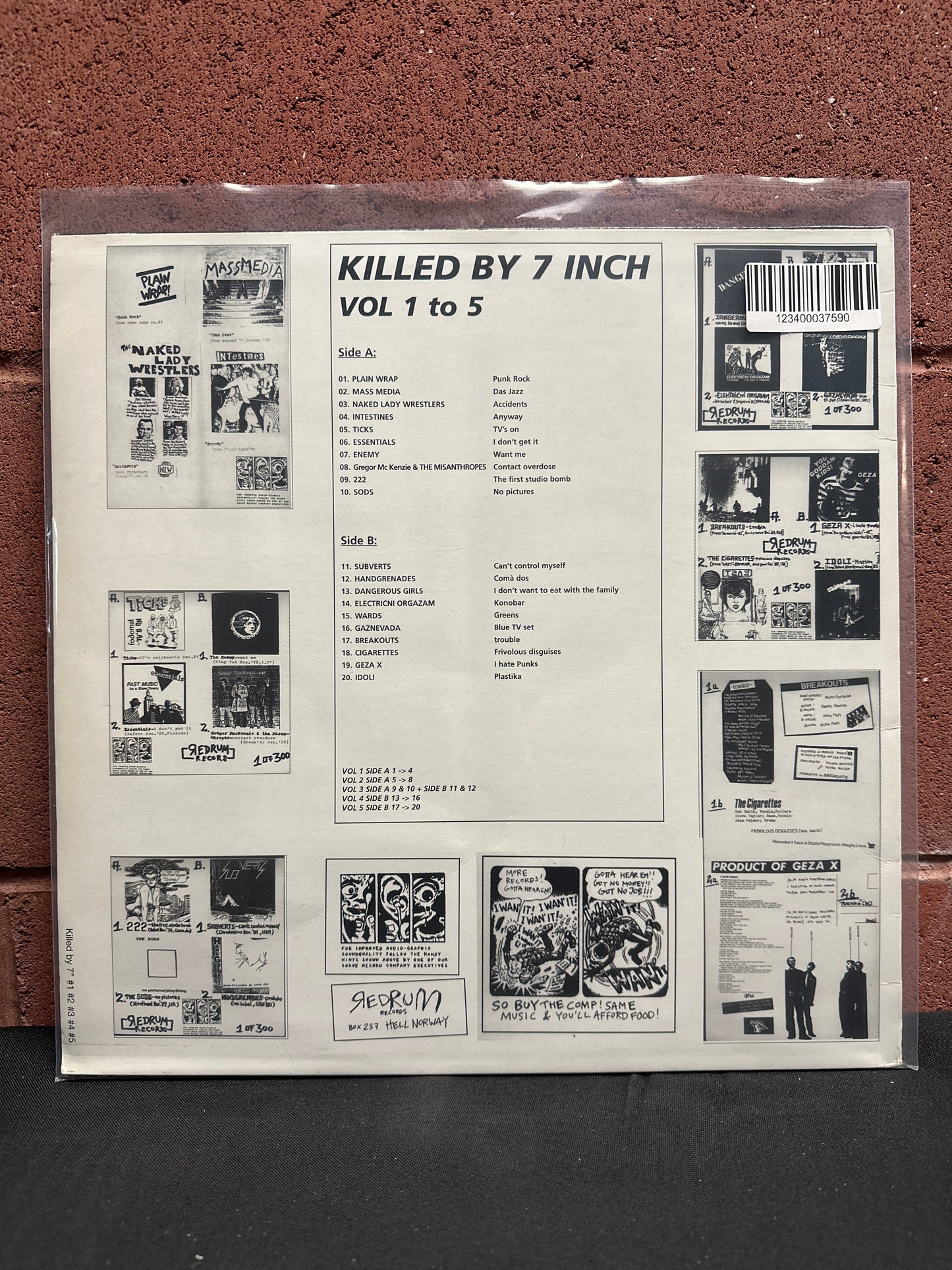 Used Vinyl:  V/A - "Killed By 7 Inch: Volumes 1-5" LP