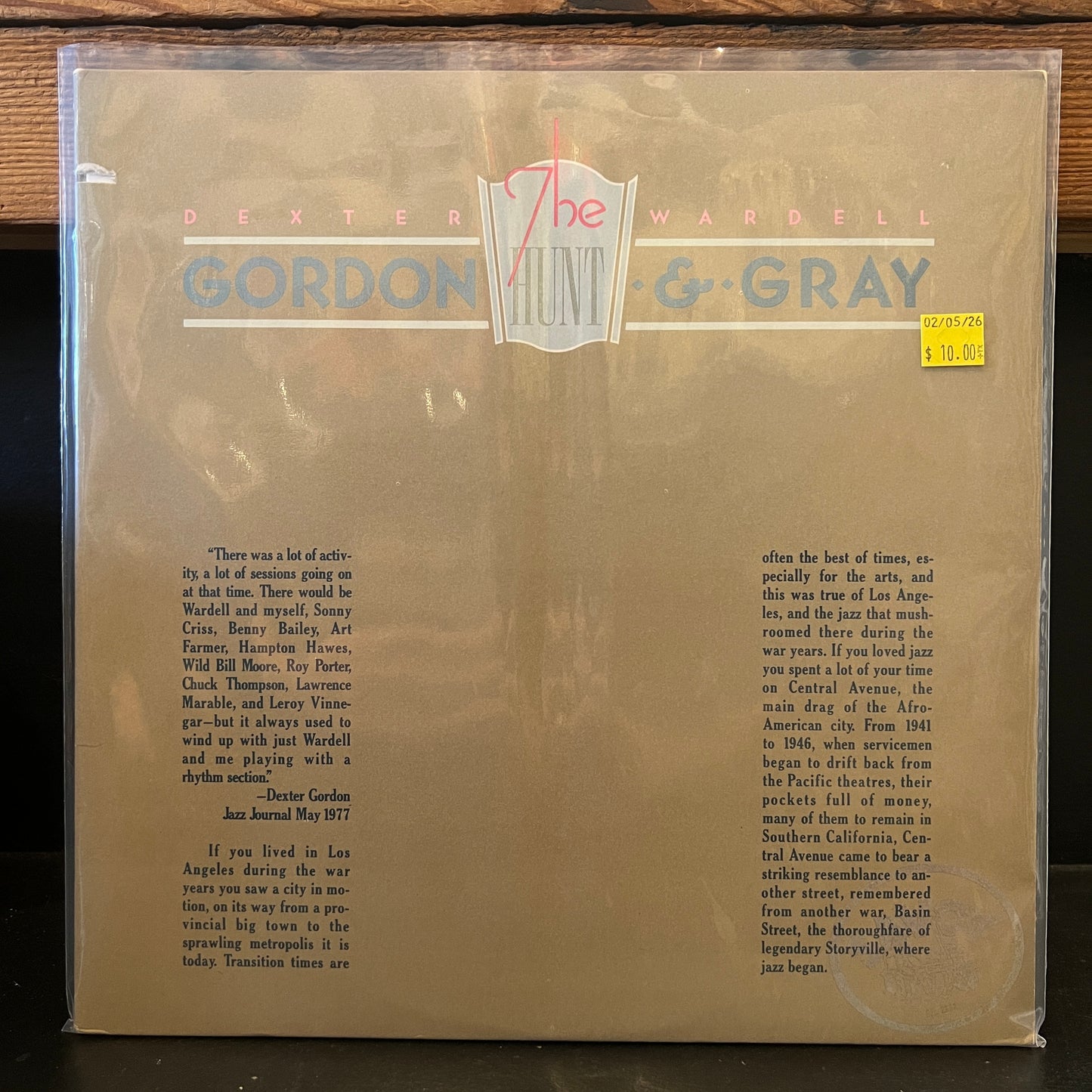 Used Vinyl: Dexter Gordon & Wardell Gray "The Hunt" 2xLP (1970's pressing)