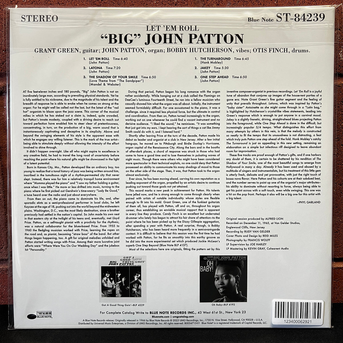 Used Vinyl: Big John Patton "Let'Em Roll" LP (2023 Reissue, Tone Poet series, 180 Gram)