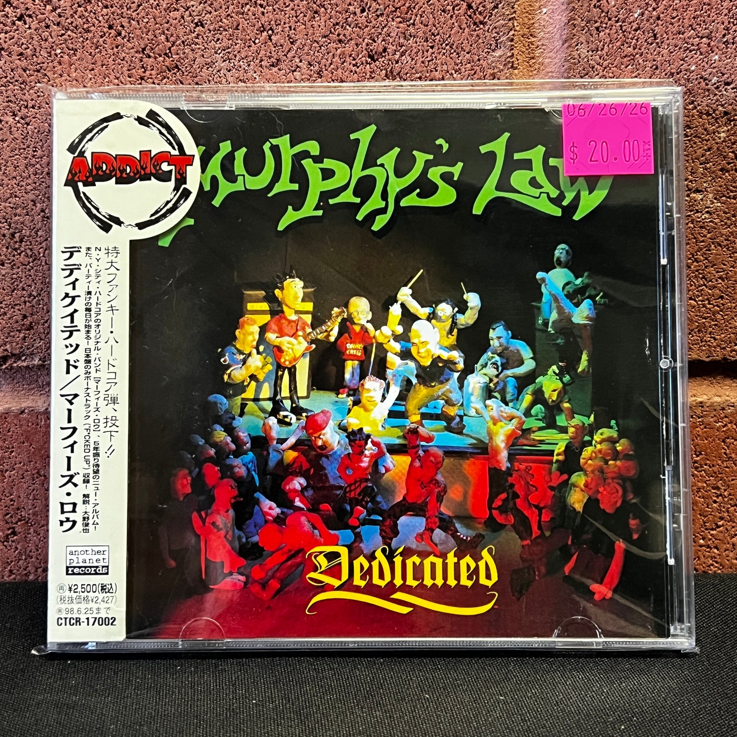 Used CD: Murphy's Law "Dedicated" CD (1996 Japanese Press w/ Bonus Track)