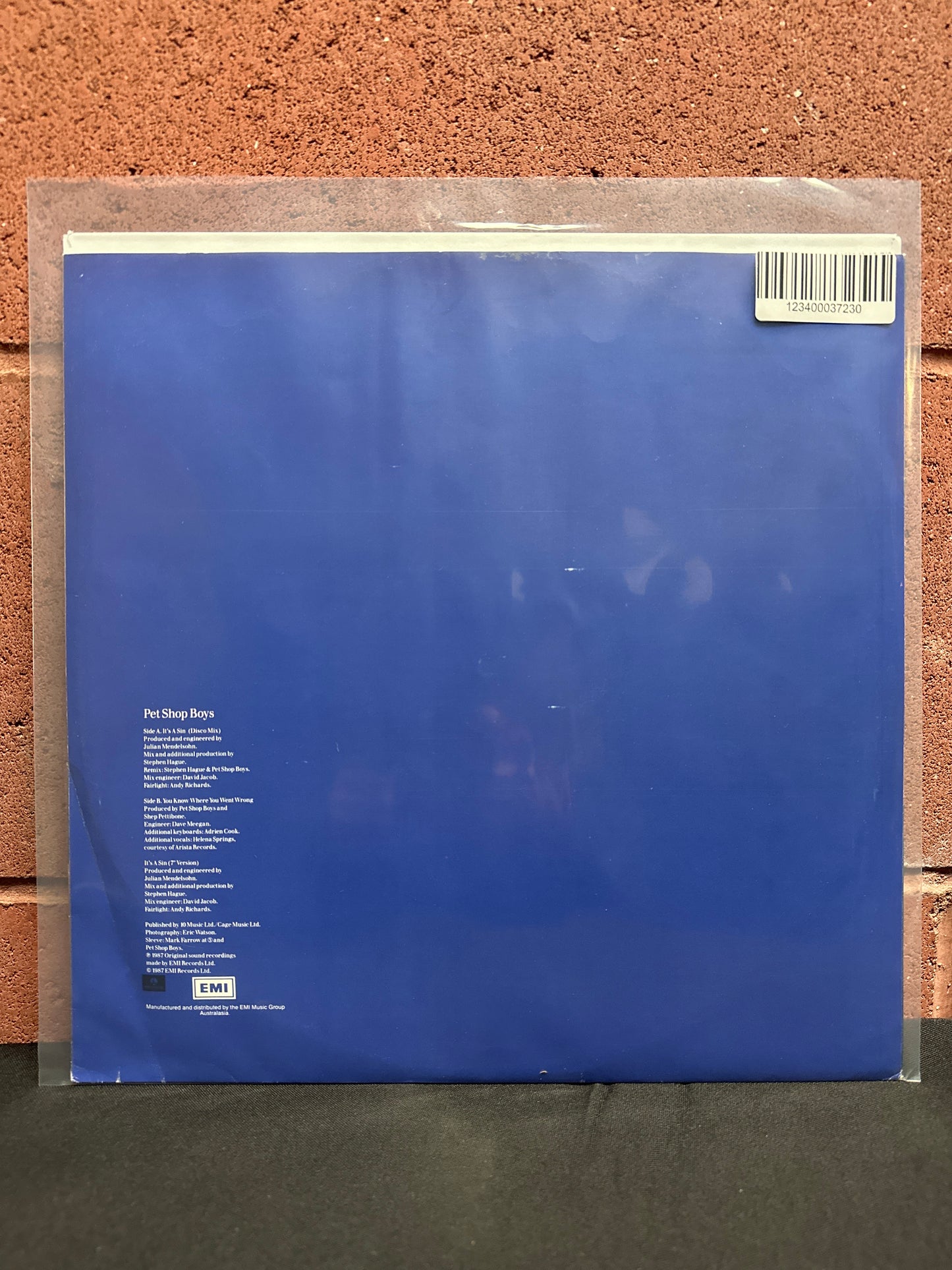 Used Vinyl:  Pet Shop Boys ”It's A Sin” 12"