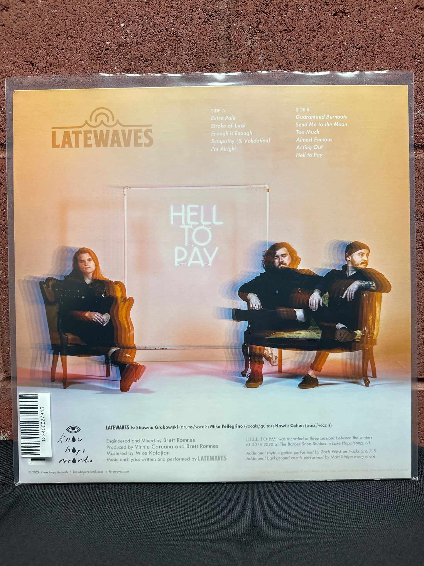 Used Vinyl:  Latewaves ”Hell To Pay” LP (Coke bottle clear vinyl)